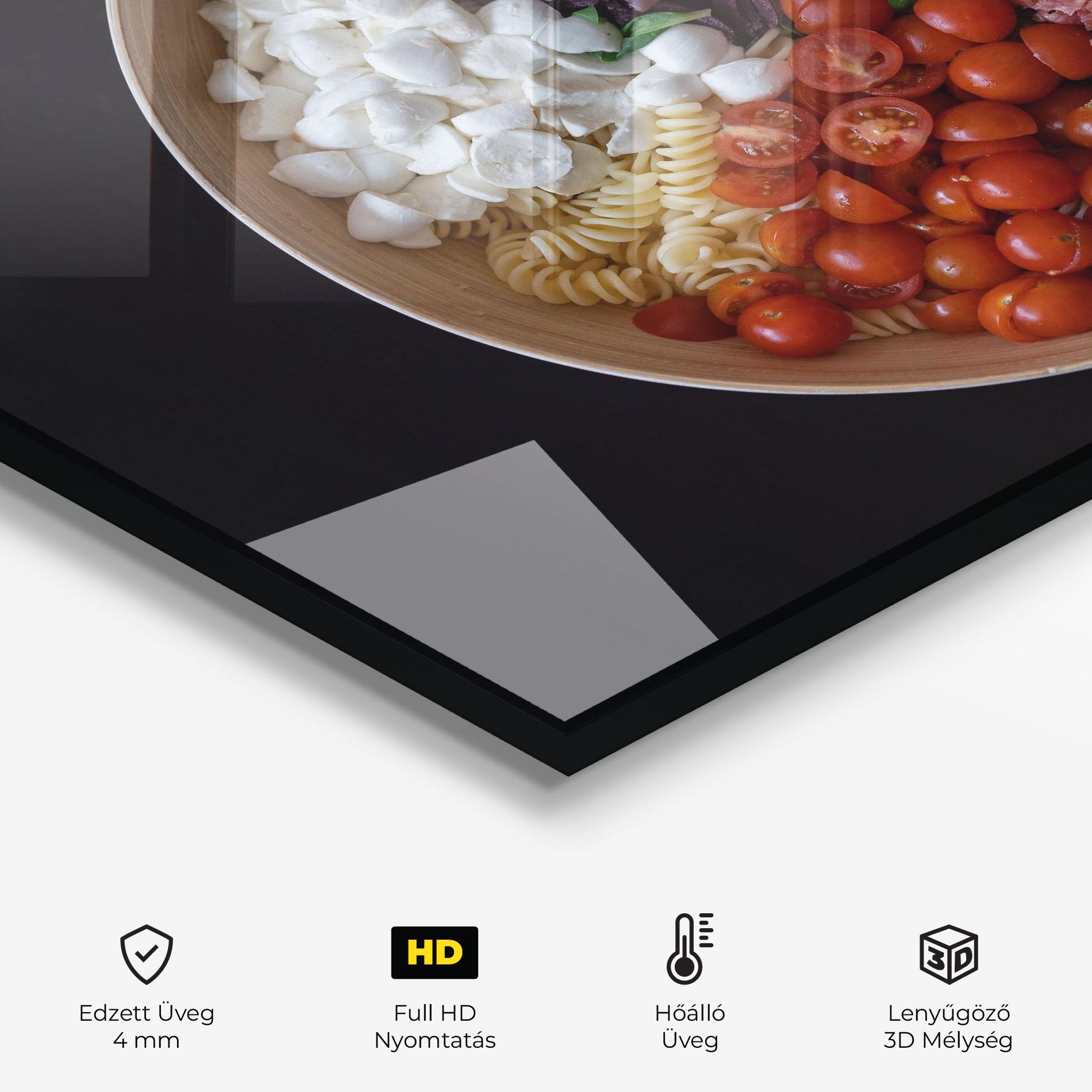 Konyhai üveg hátfal Mozzarella Salad mockup 2