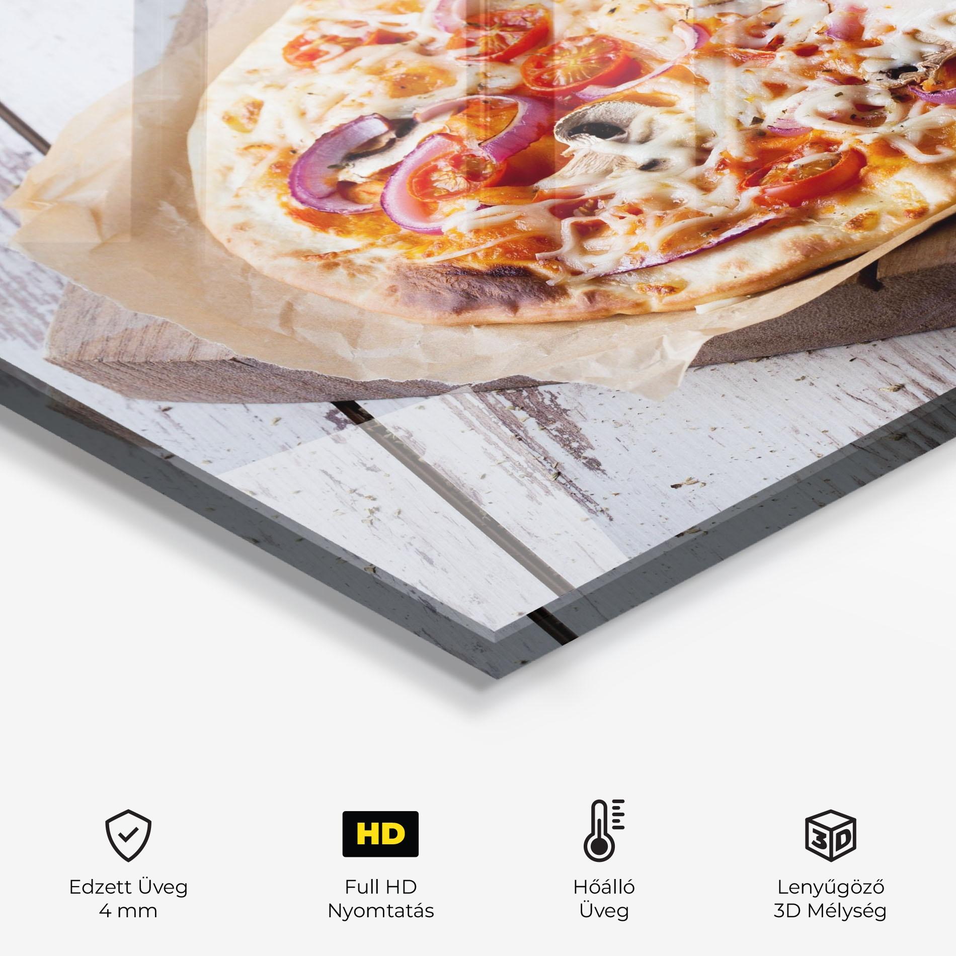 Konyhai üveg hátfal Pizza mockup 2