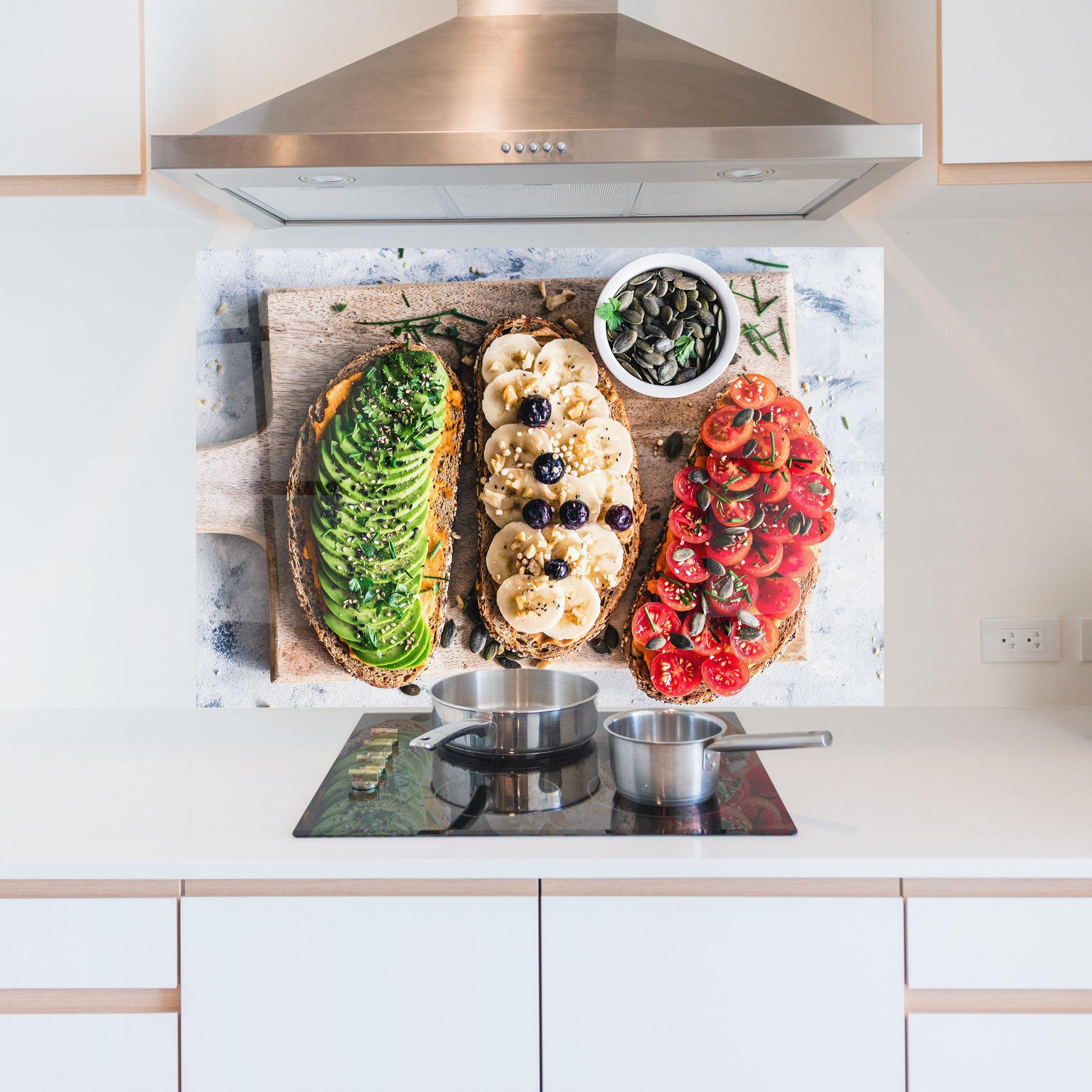 Konyhai üveg hátfal Breakfast mockup 5