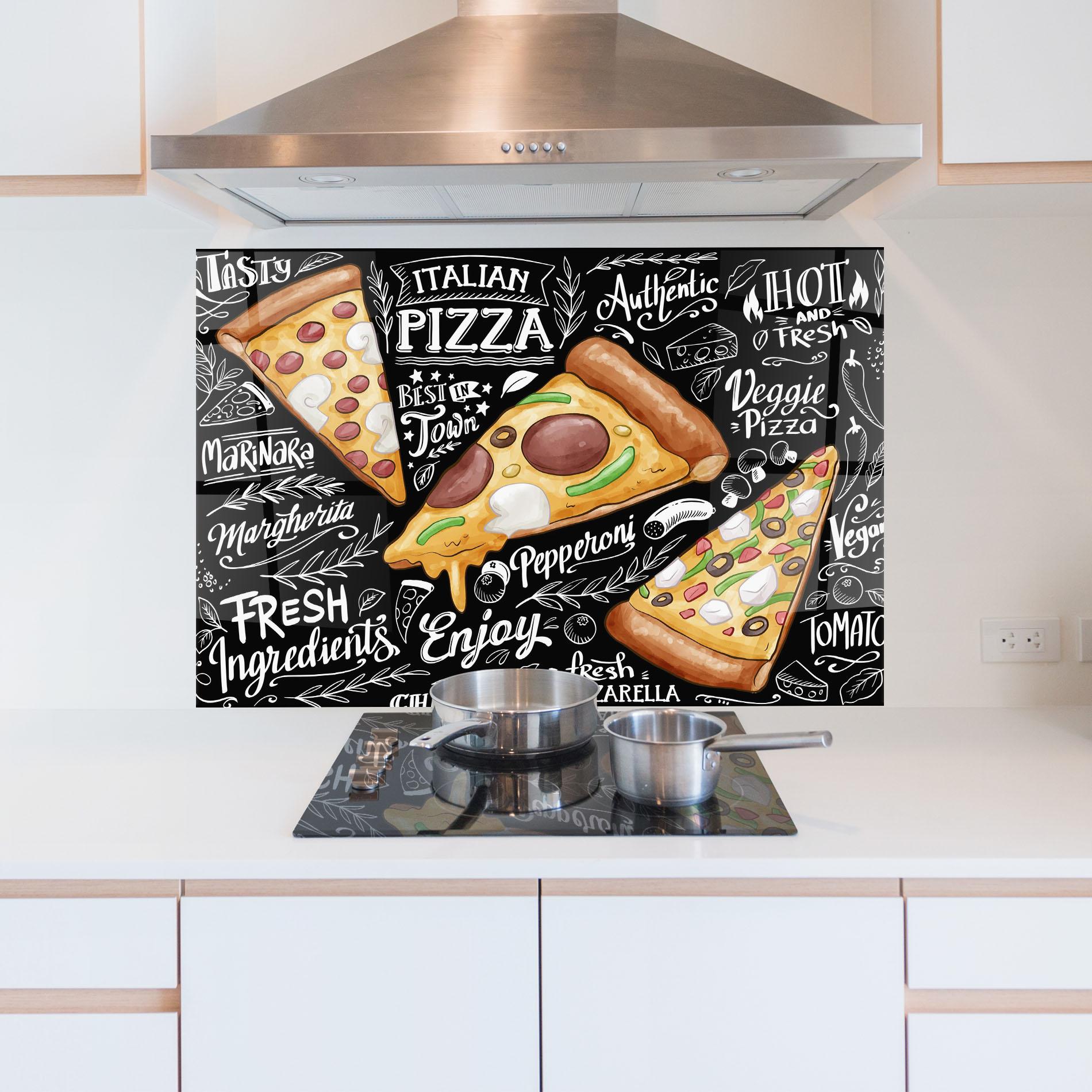 Konyhai üveg hátfal Enjoy Pizza mockup 5