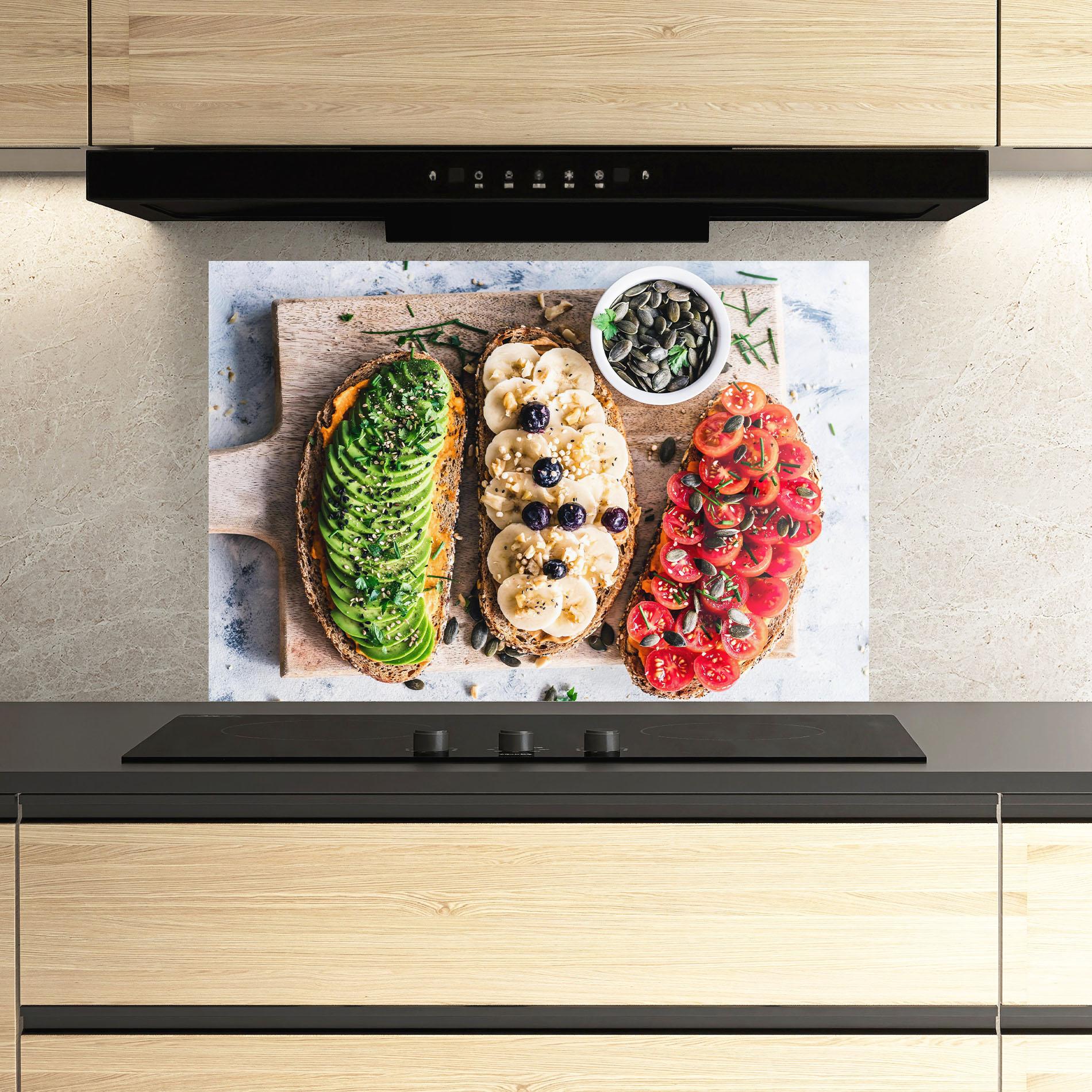 Konyhai üveg hátfal Breakfast mockup 3