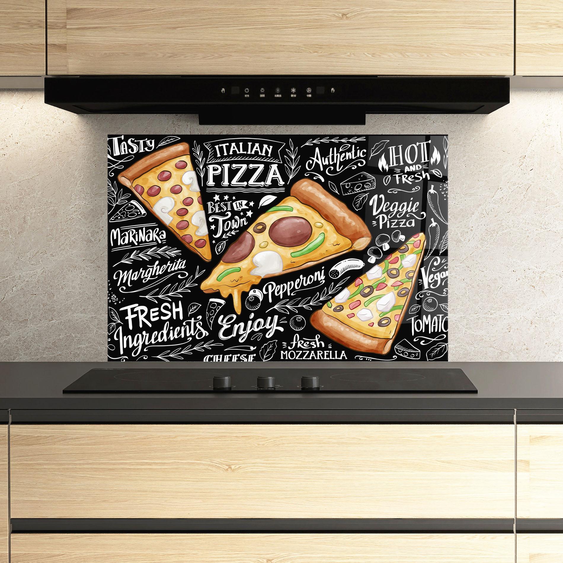 Konyhai üveg hátfal Enjoy Pizza mockup 3