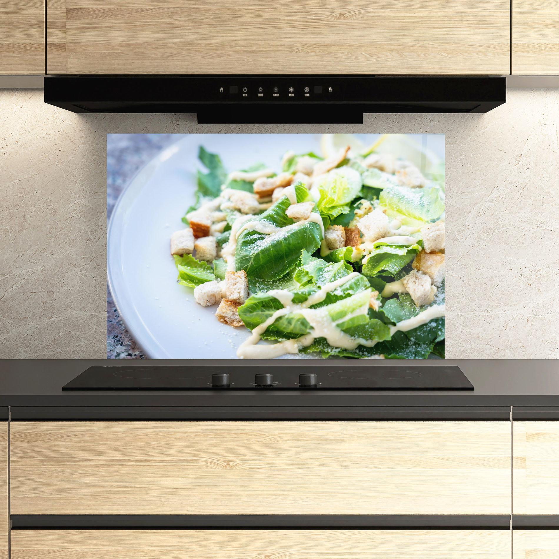 Konyhai üveg hátfal Salad mockup 3