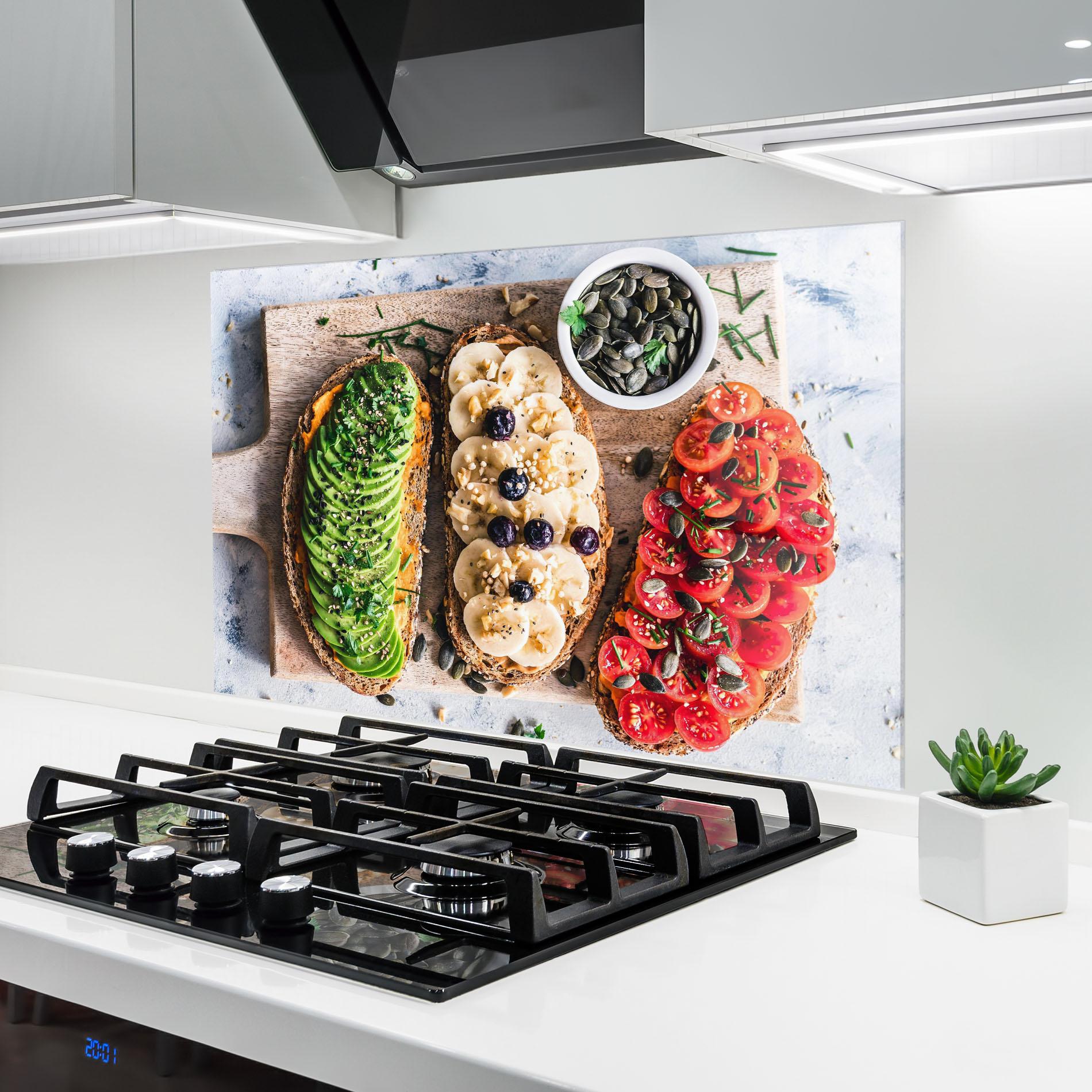 Konyhai üveg hátfal Breakfast mockup 6