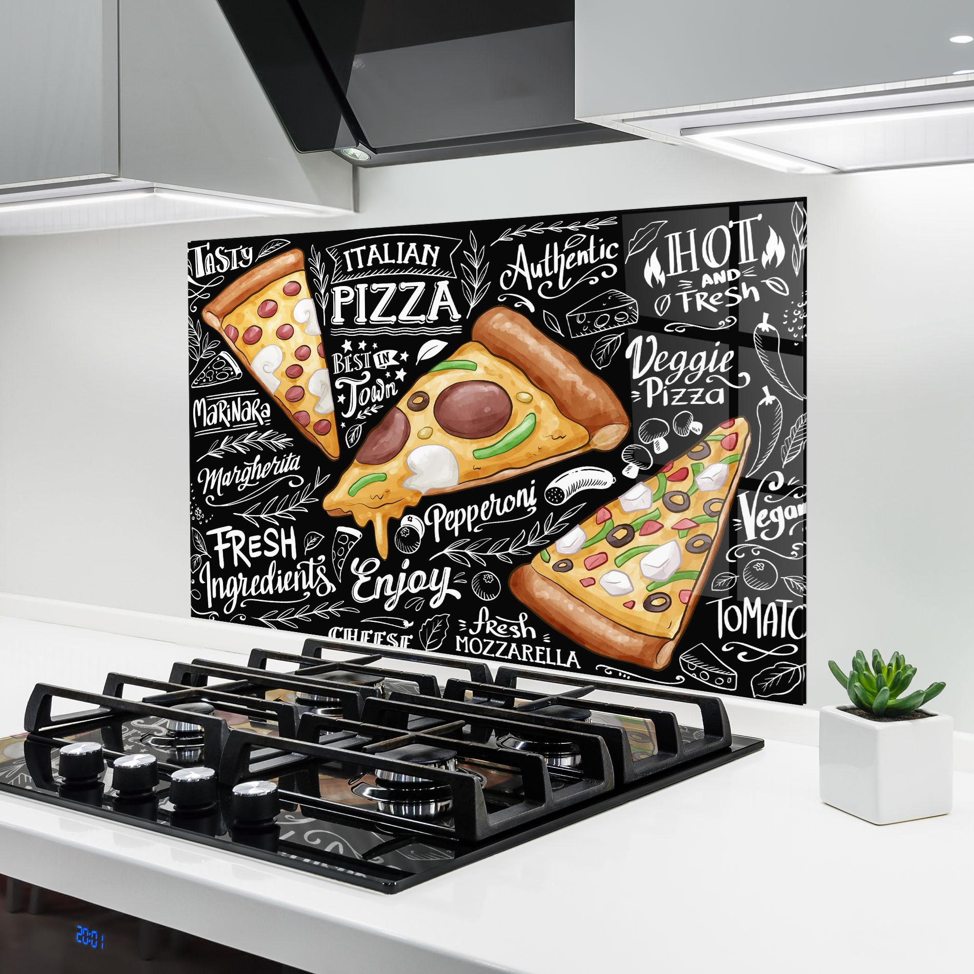 Konyhai üveg hátfal Enjoy Pizza mockup 6