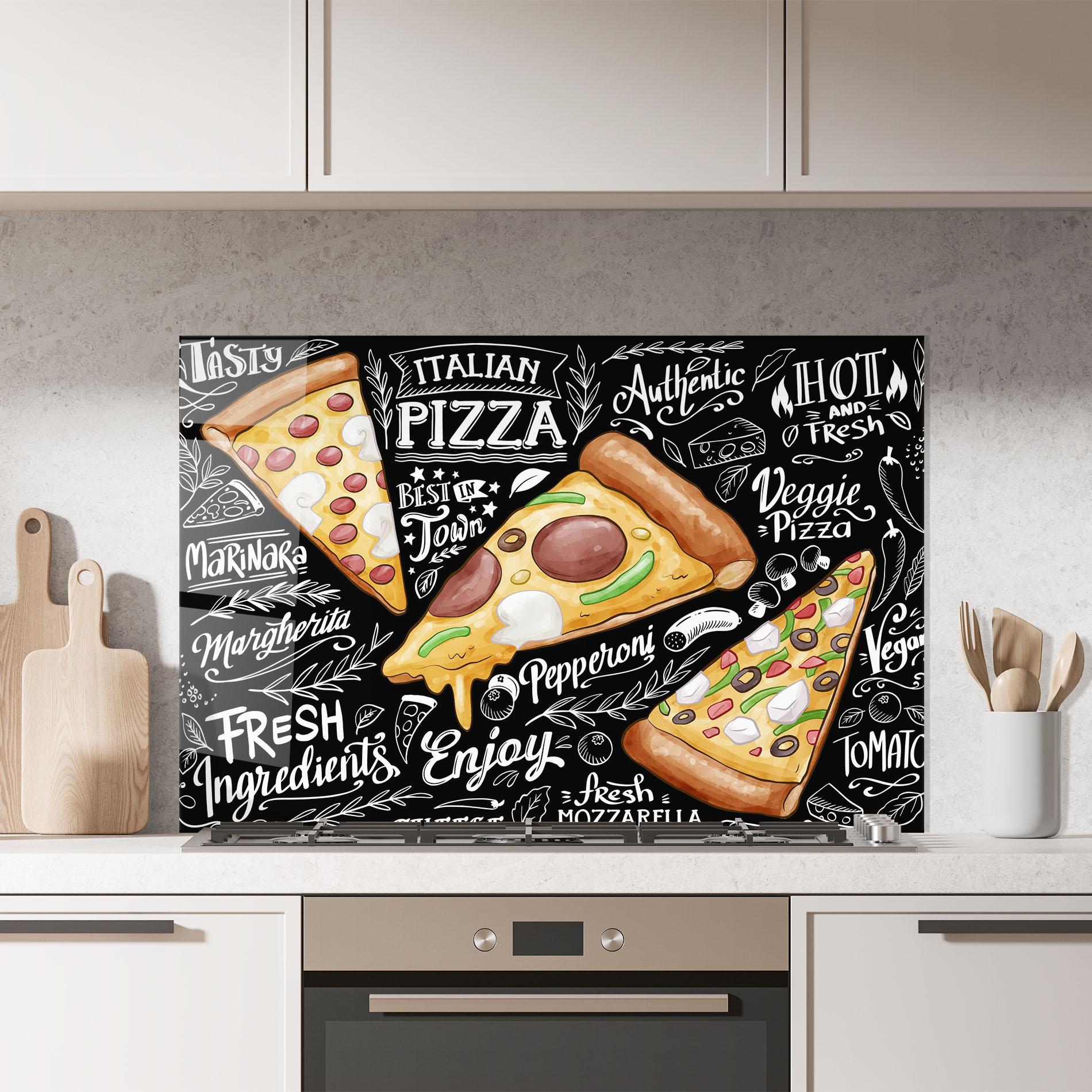 Konyhai üveg hátfal Enjoy Pizza mockup 7