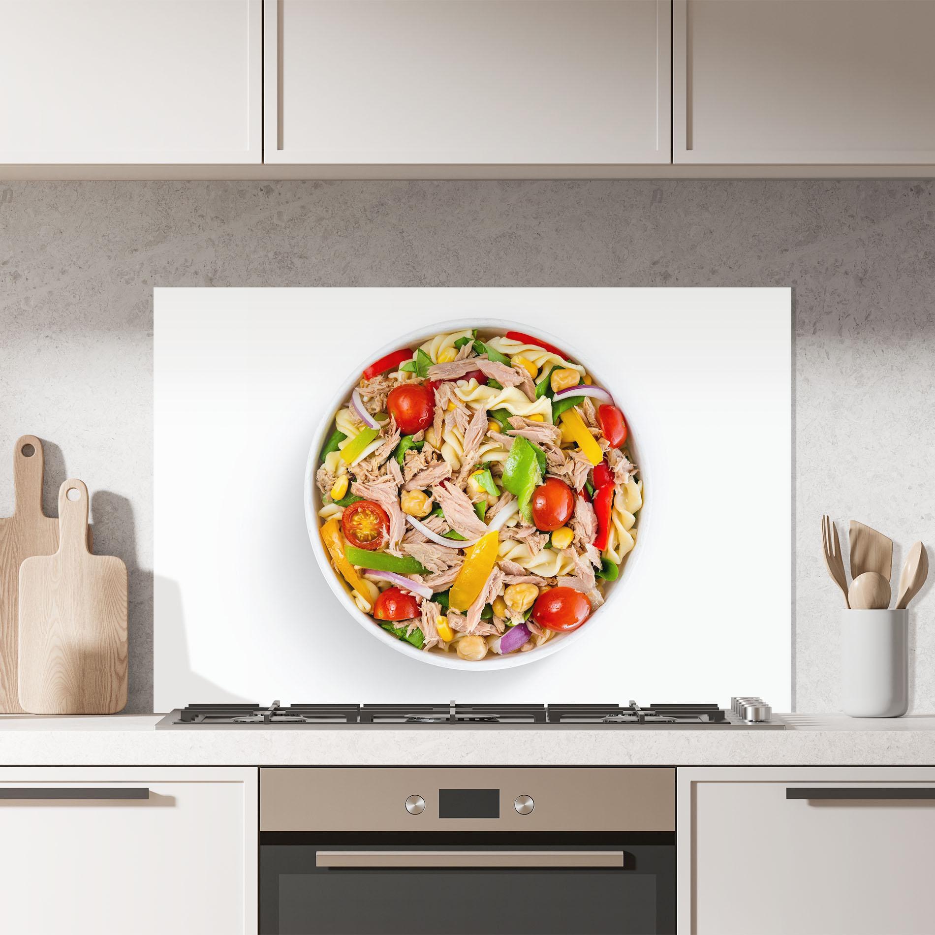 Konyhai üveg hátfal Tuna Salad mockup 7