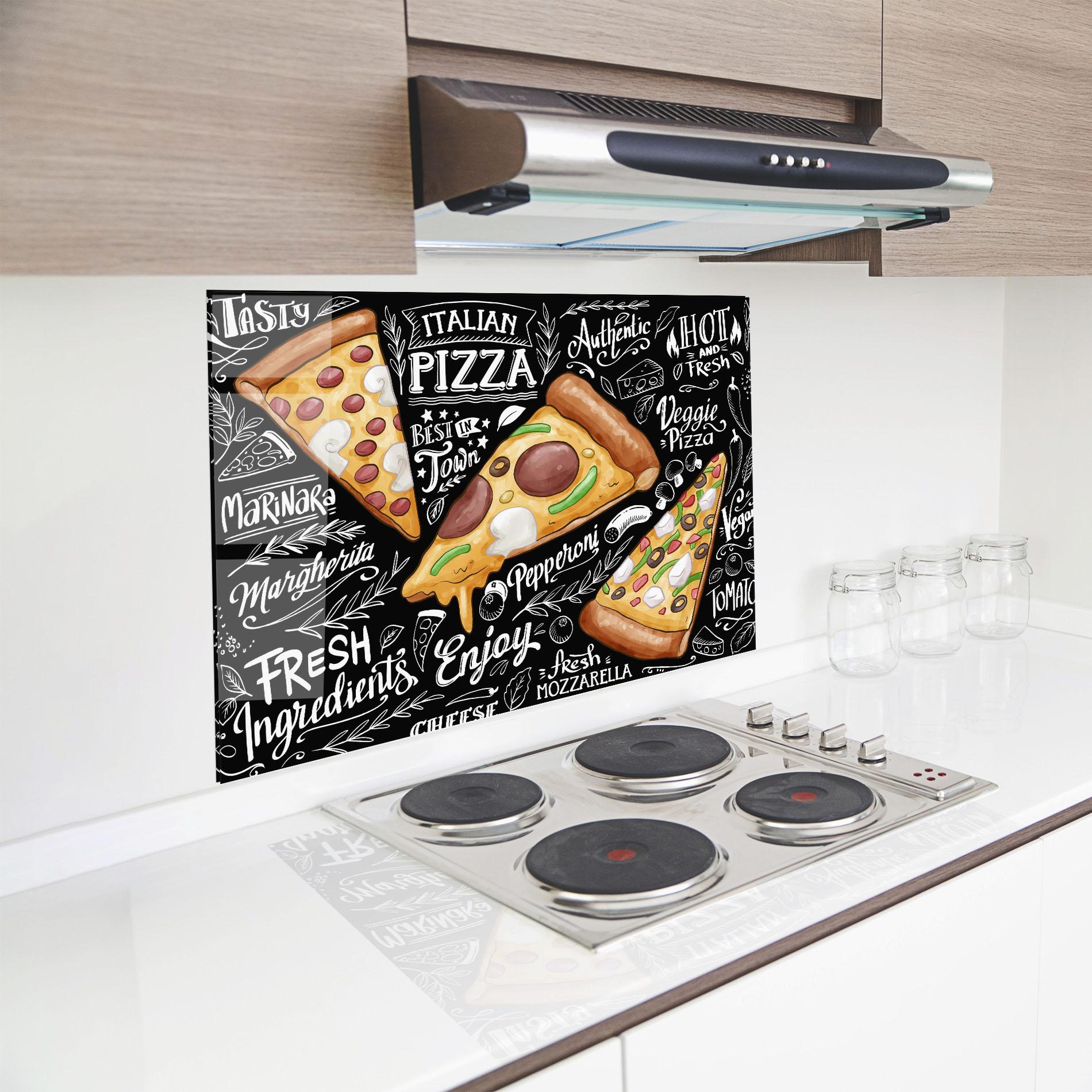 Konyhai üveg hátfal Enjoy Pizza mockup 8