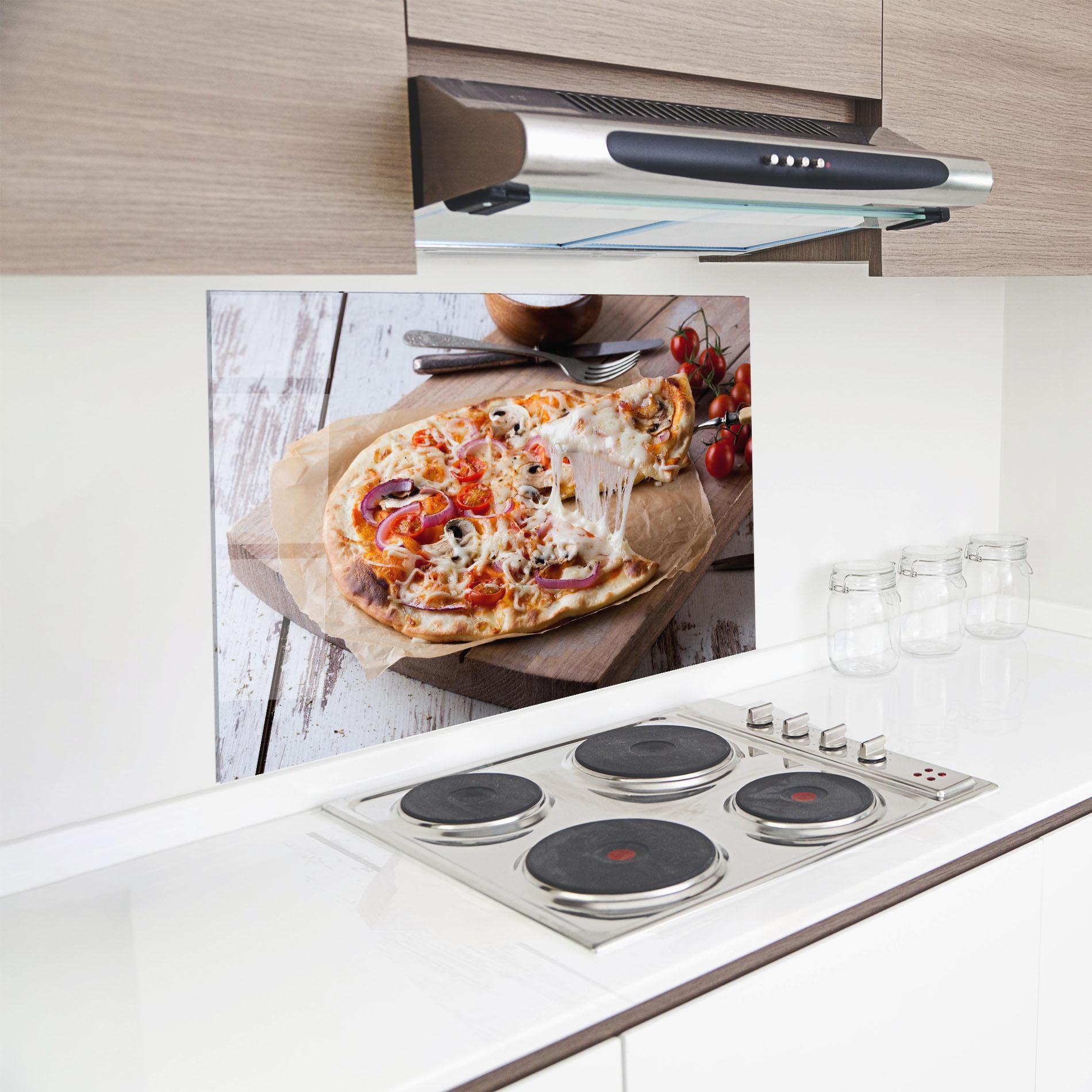 Konyhai üveg hátfal Pizza mockup 8