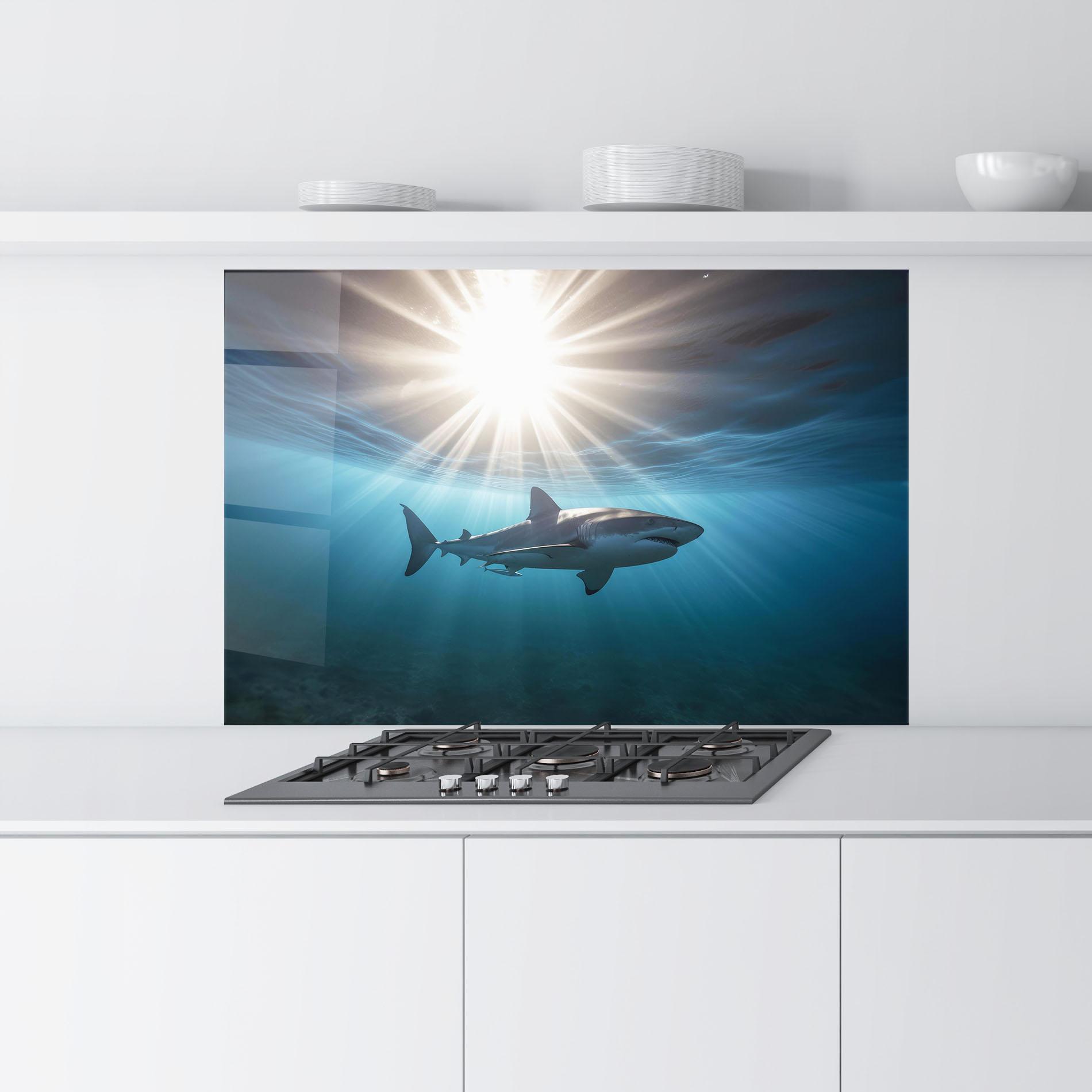 Konyhai üveg hátfal Big Shark mockup 9