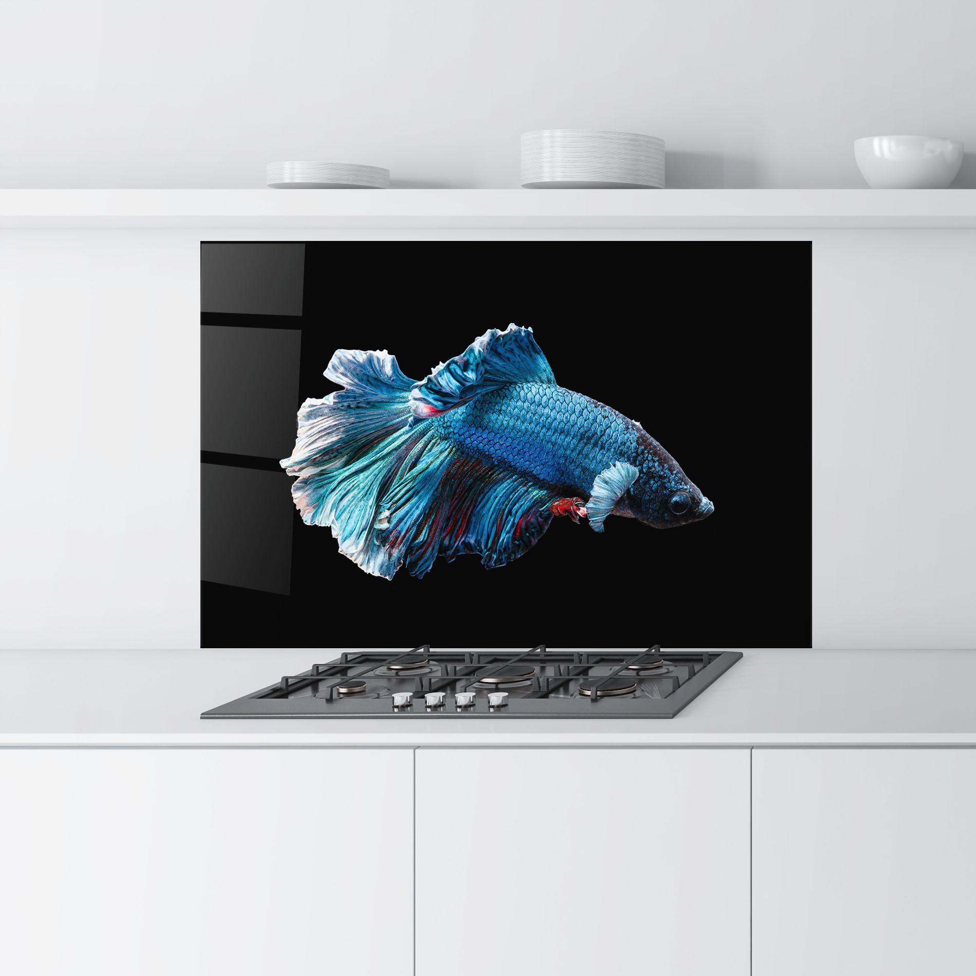 Konyhai üveg hátfal Blue Betta mockup 9