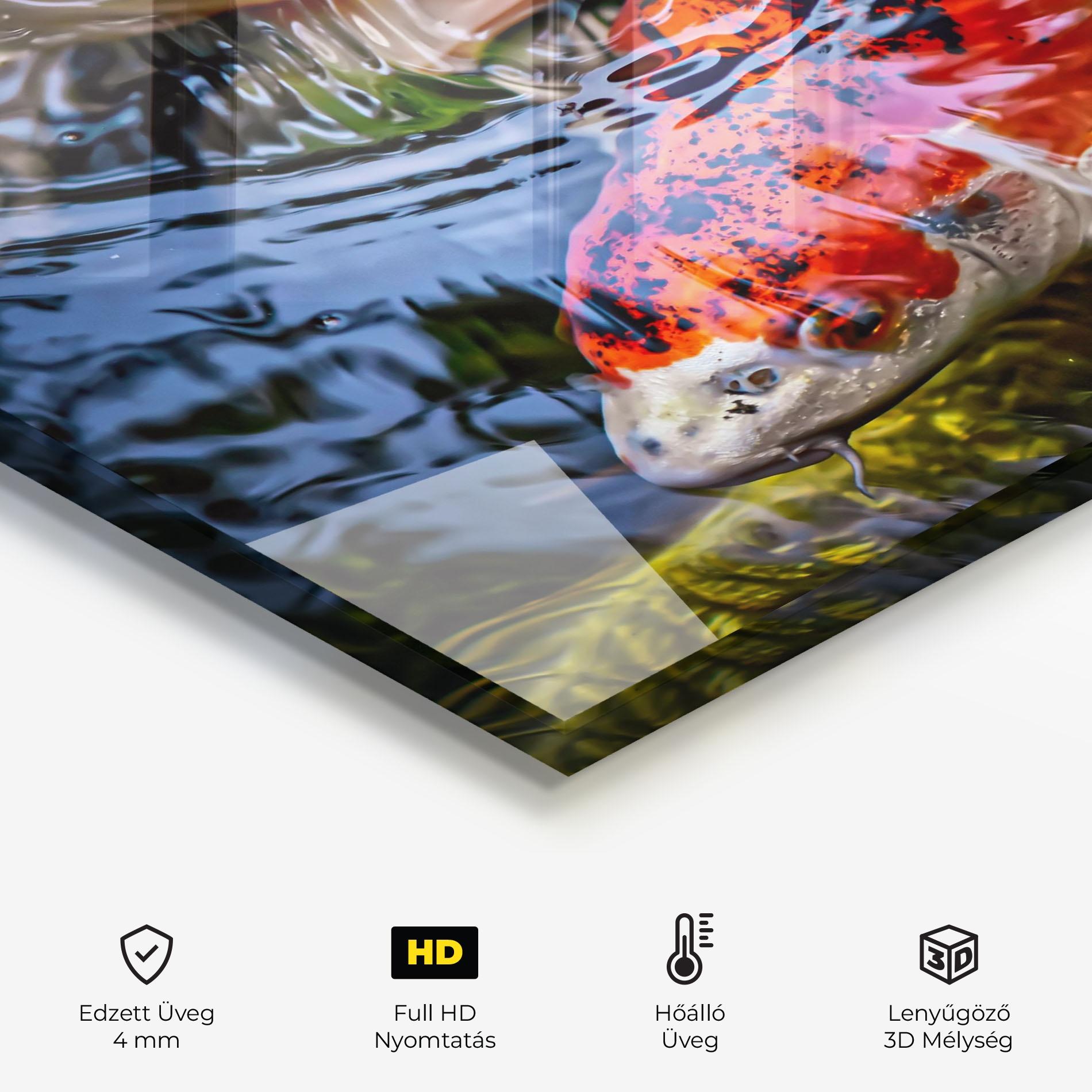 Konyhai üveg hátfal Koi mockup 2