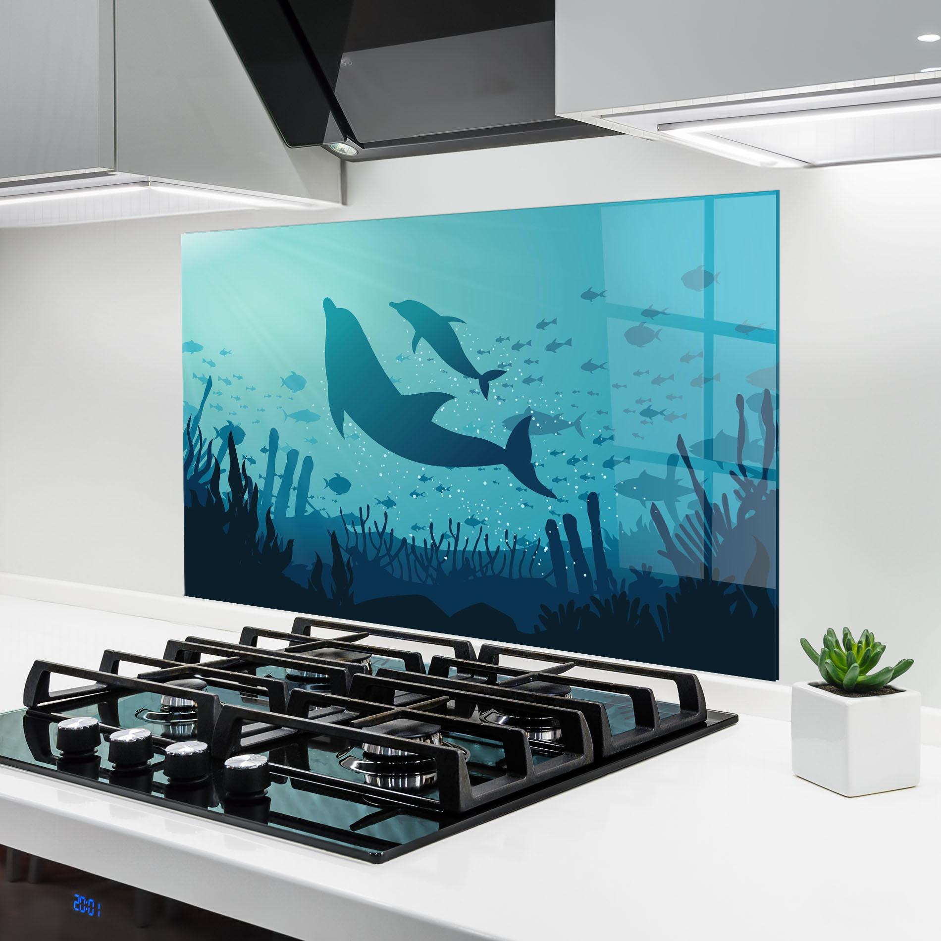 Konyhai üveg hátfal Blue Ocean mockup 6