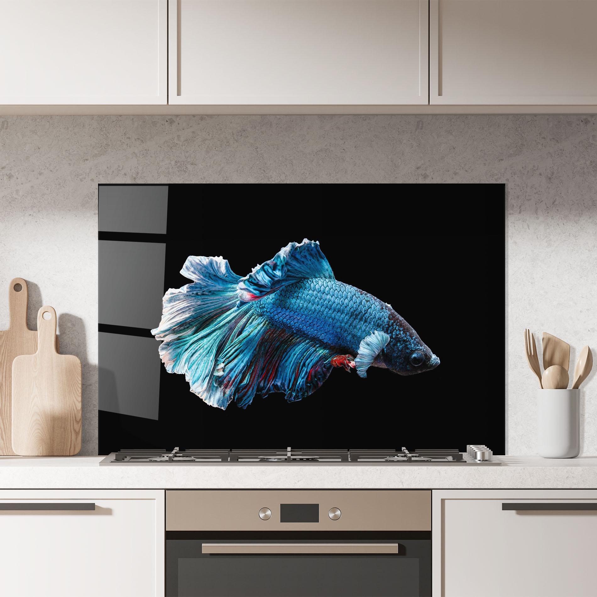 Konyhai üveg hátfal Blue Betta mockup 7