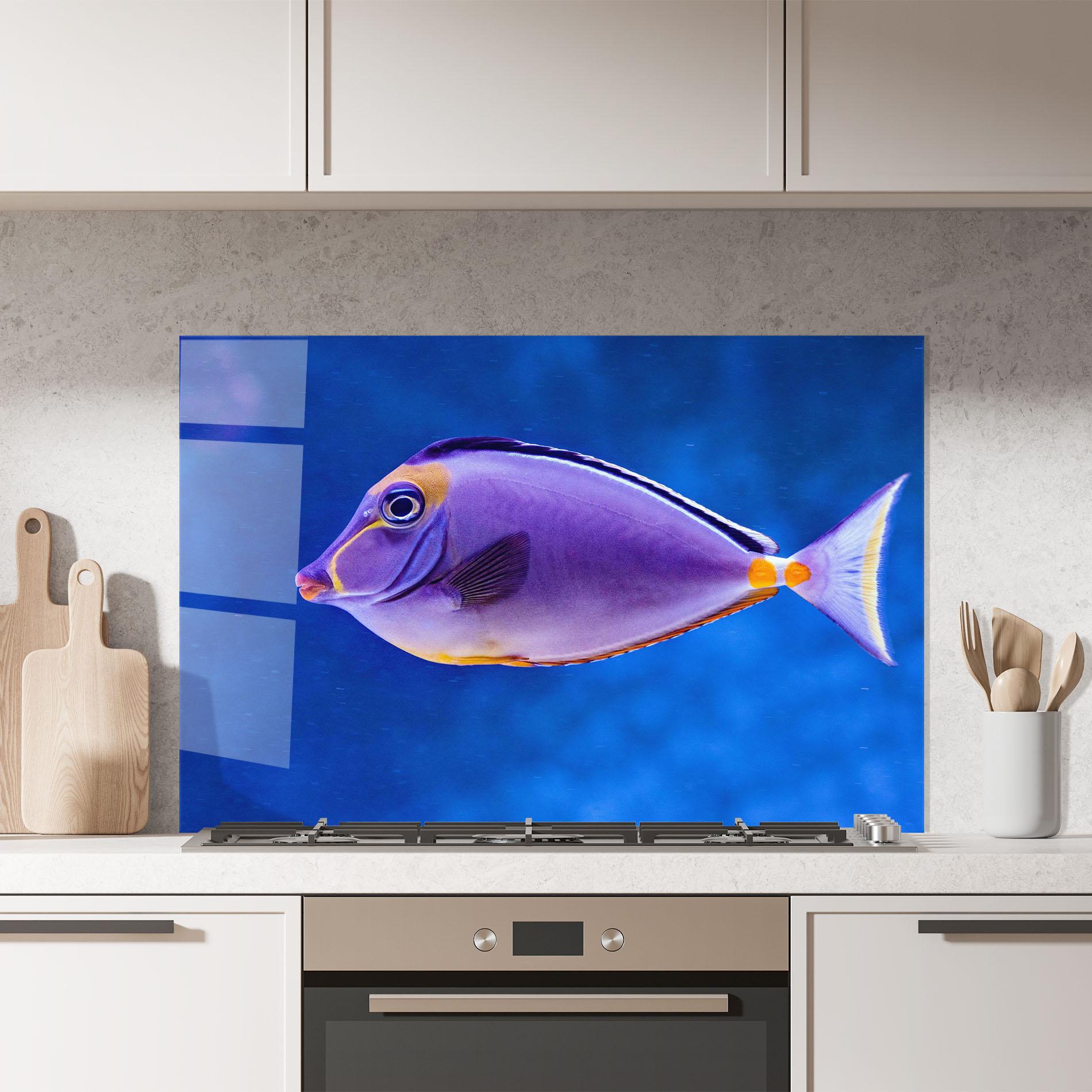 Konyhai üveg hátfal Pink Lips Fish mockup 7