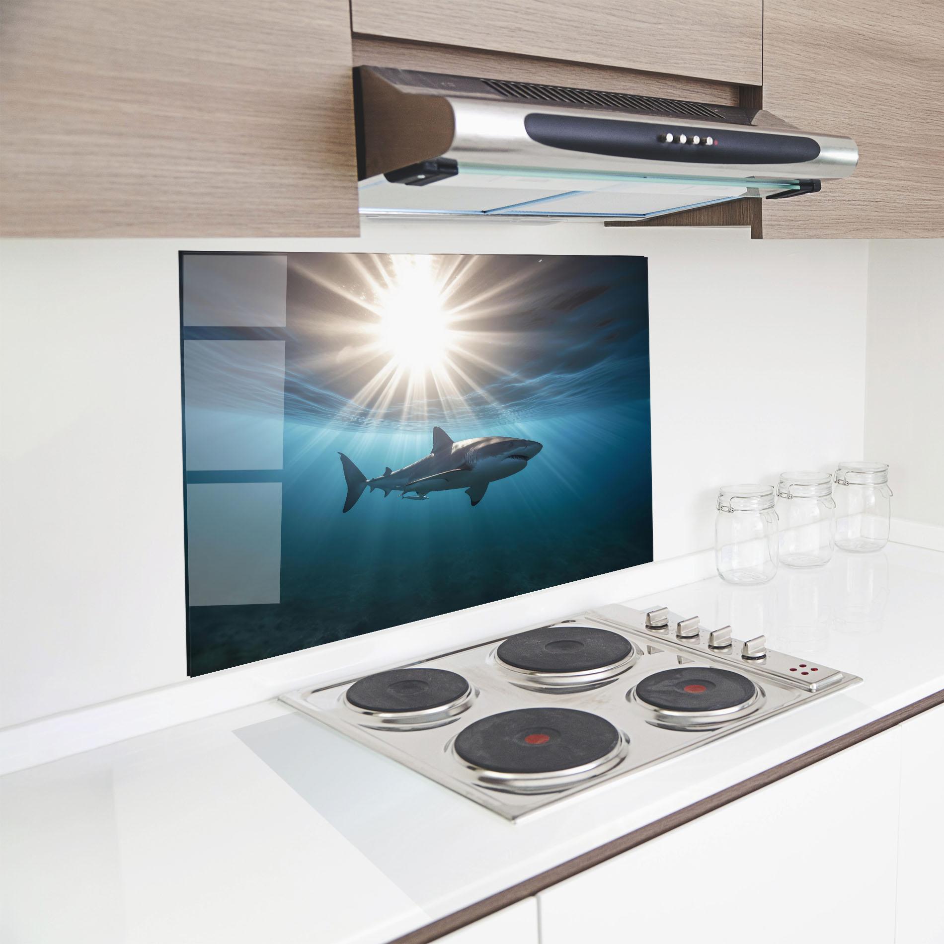Konyhai üveg hátfal Big Shark mockup 8