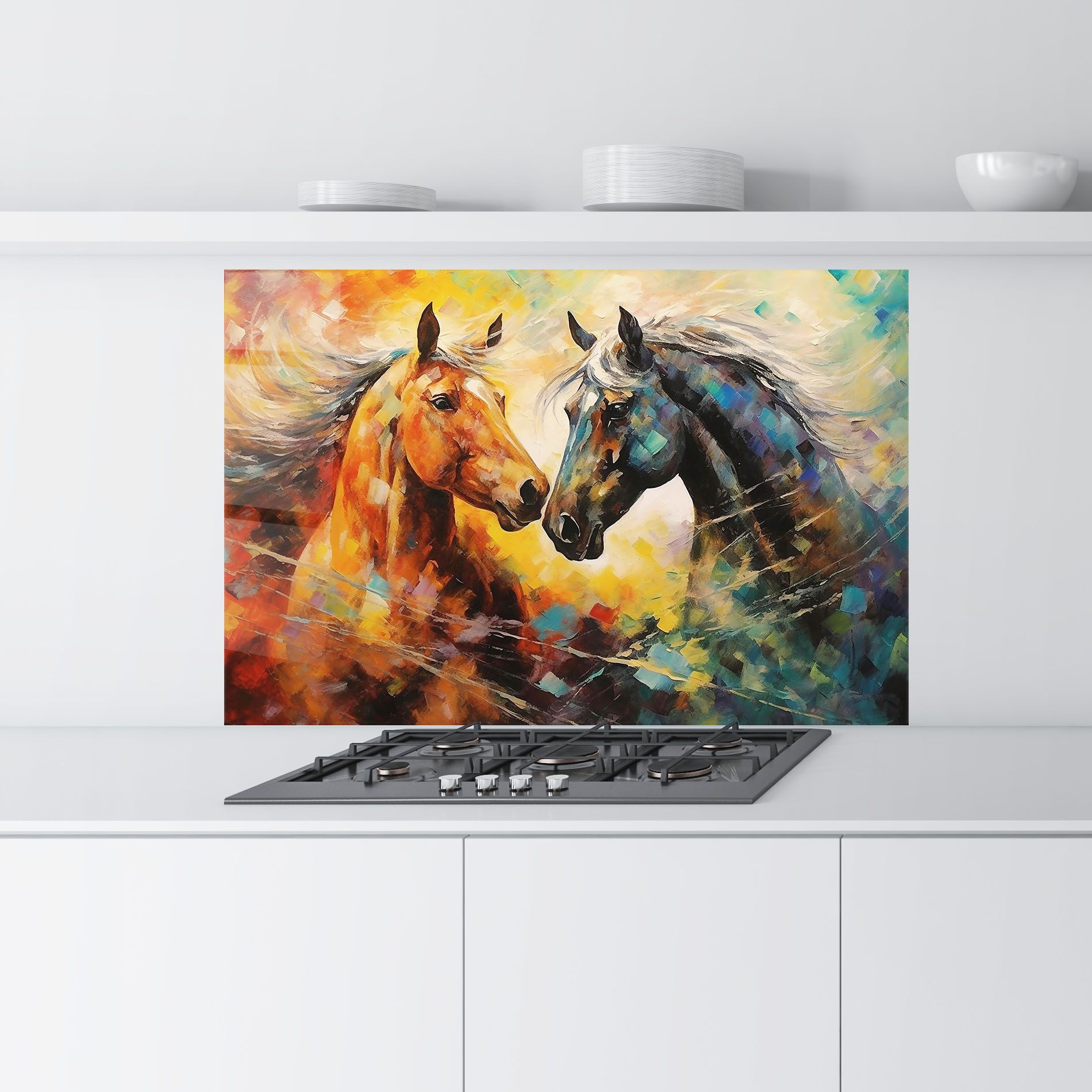 Brown Black Horses mockup 9