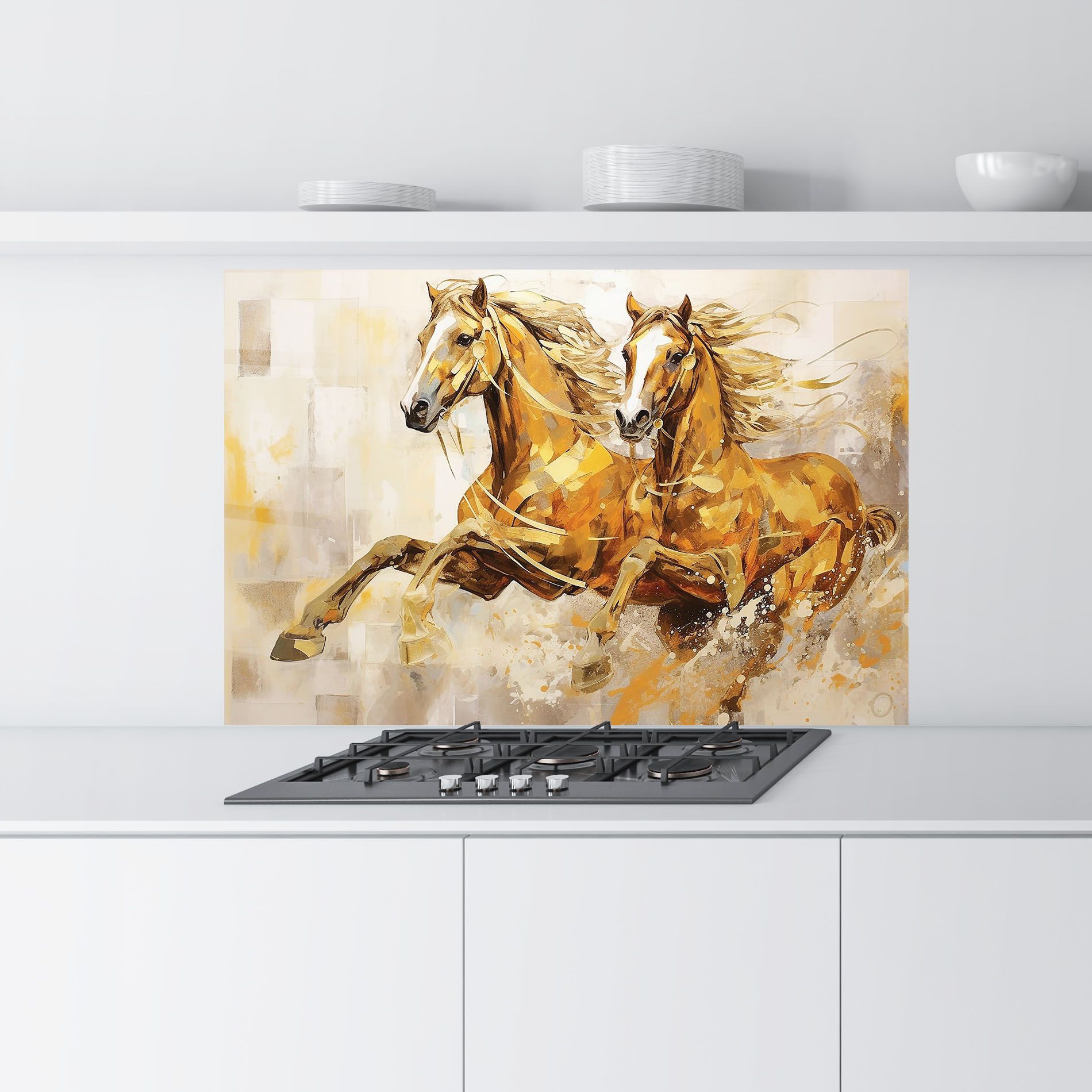 Light Brown Horses Running mockup 9