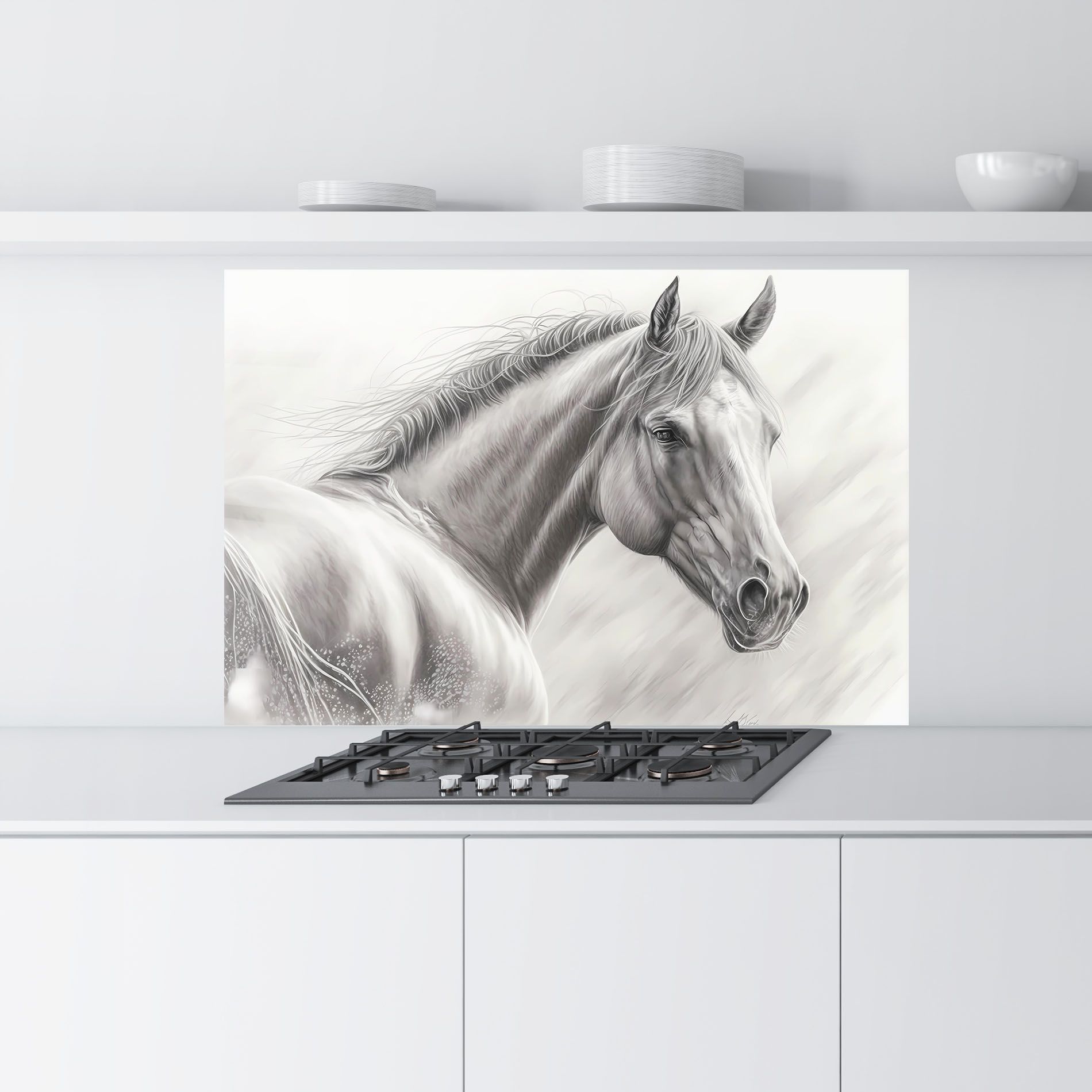 Pencil Horse Drawing mockup 9
