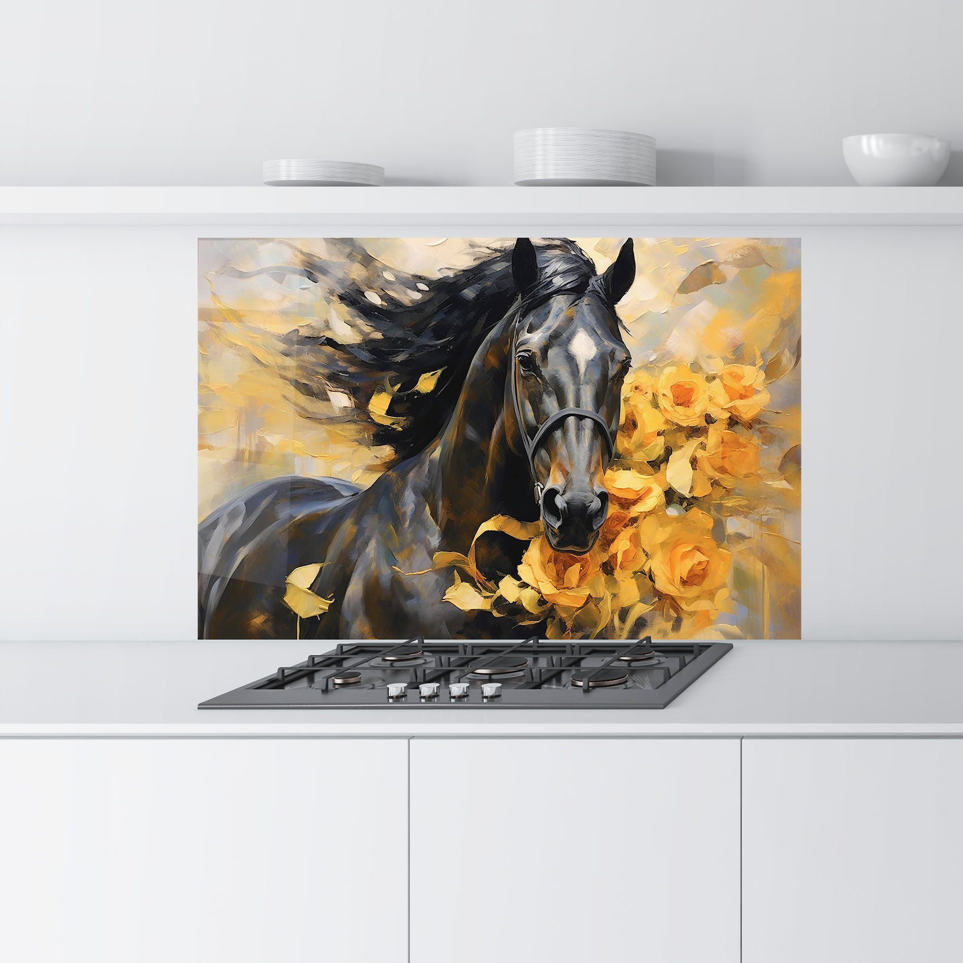 Yellow Roses Horse mockup 9