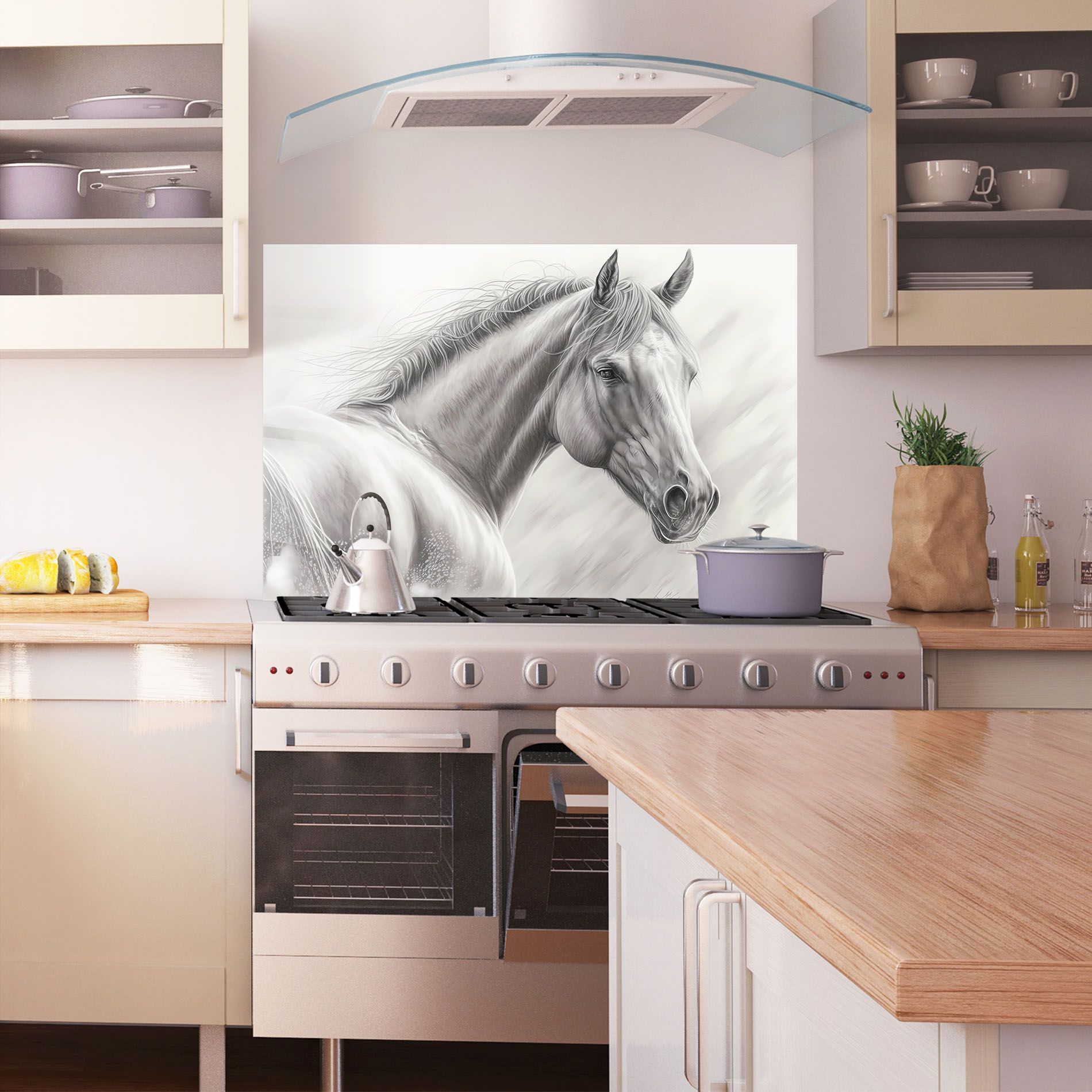 Pencil Horse Drawing mockup 1