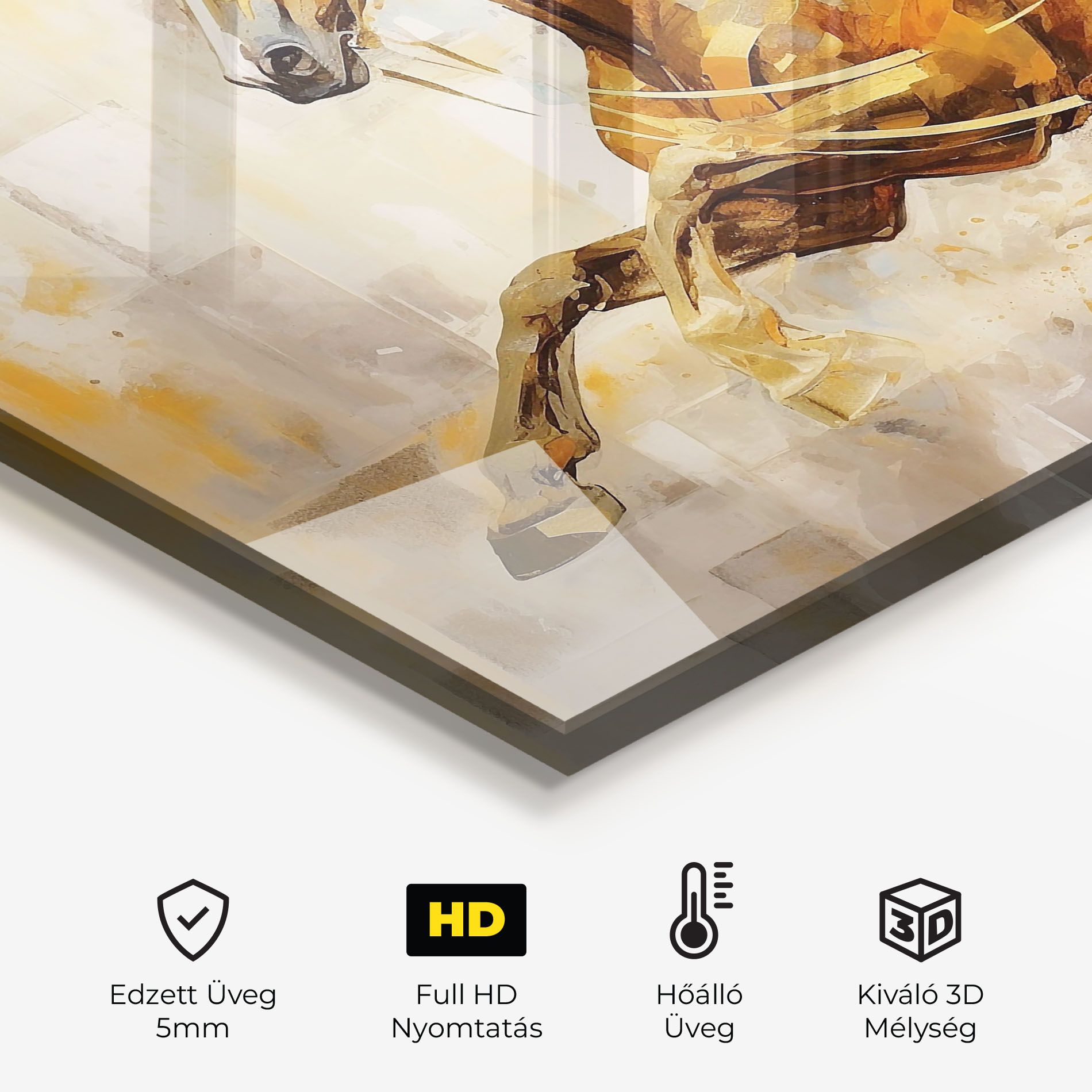 Light Brown Horses Running mockup 2