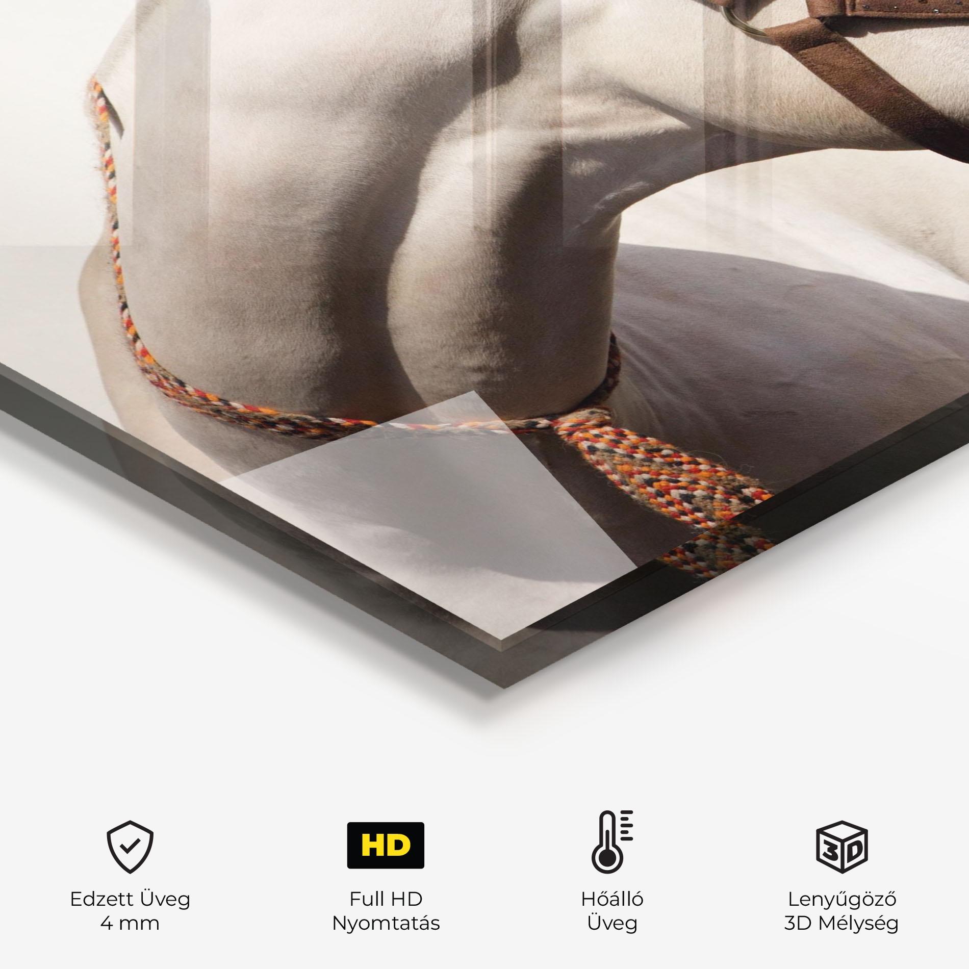 Konyhai üveg hátfal Blue Eye Horse mockup 2