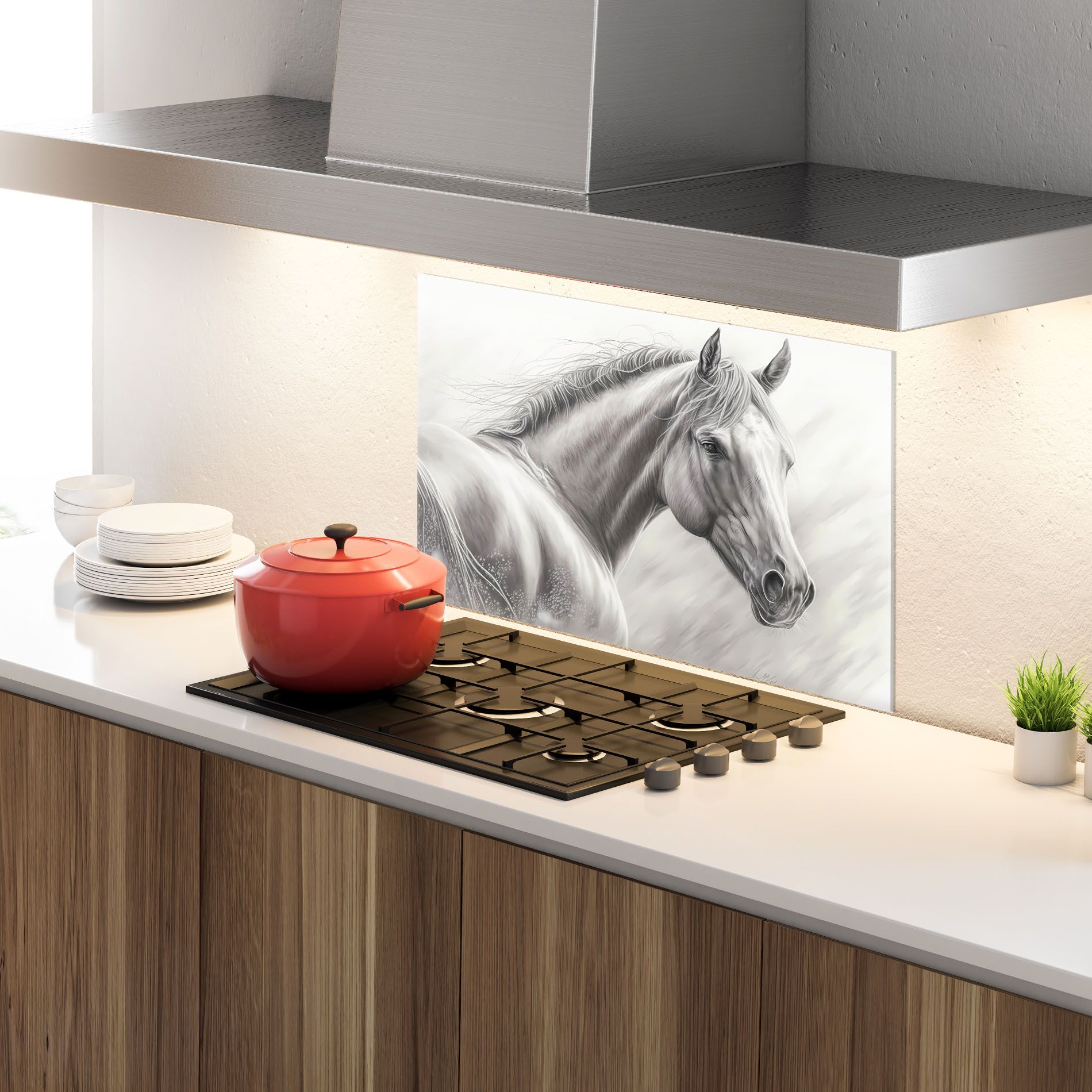 Pencil Horse Drawing mockup 4