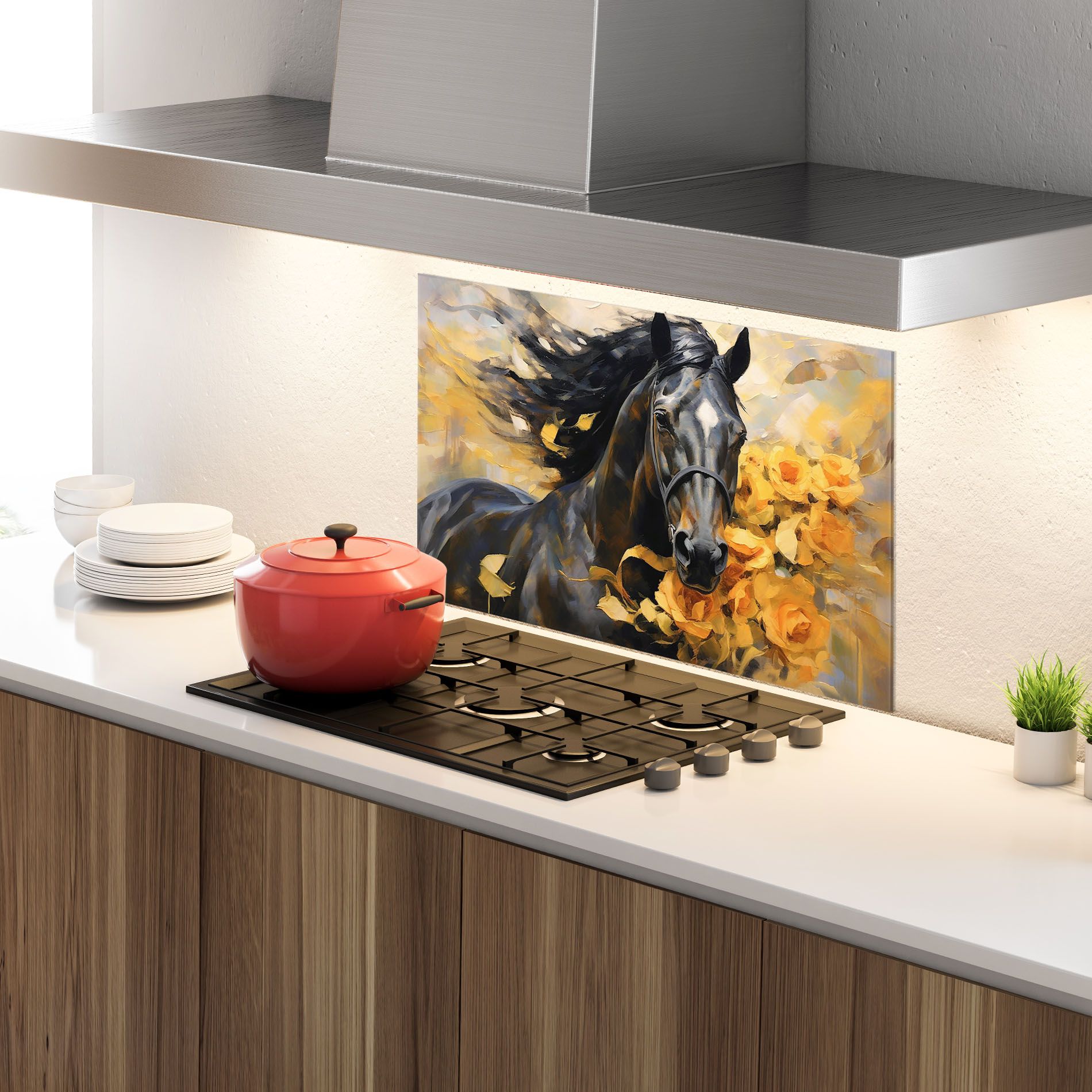 Yellow Roses Horse mockup 4