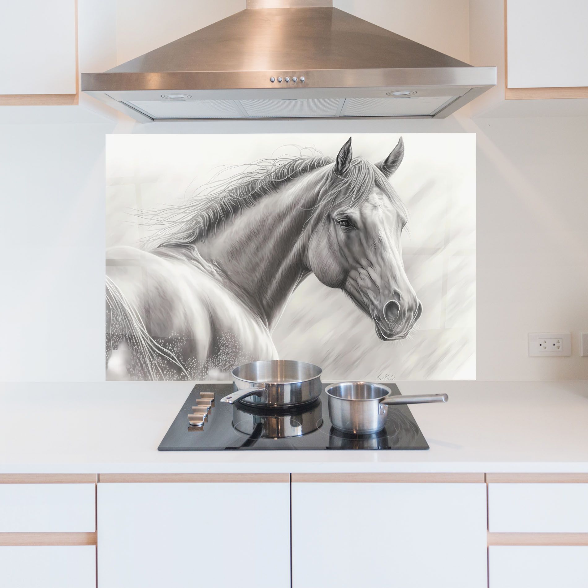Pencil Horse Drawing mockup 5
