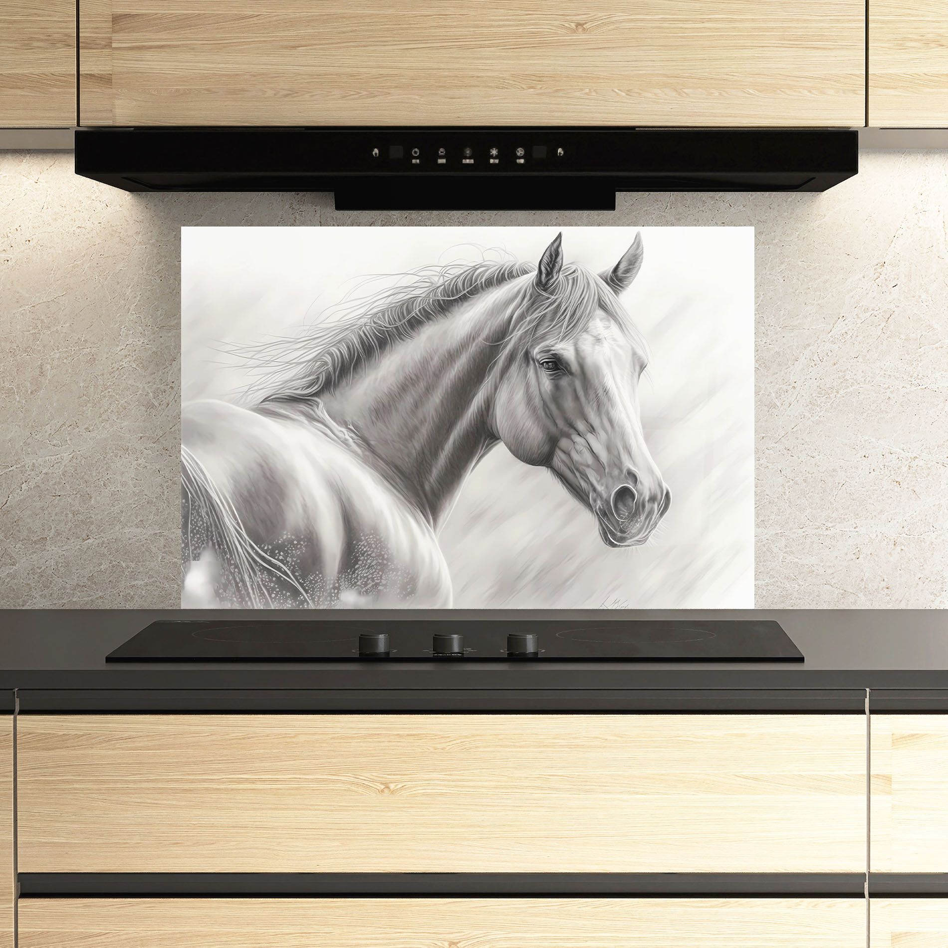 Pencil Horse Drawing mockup 3