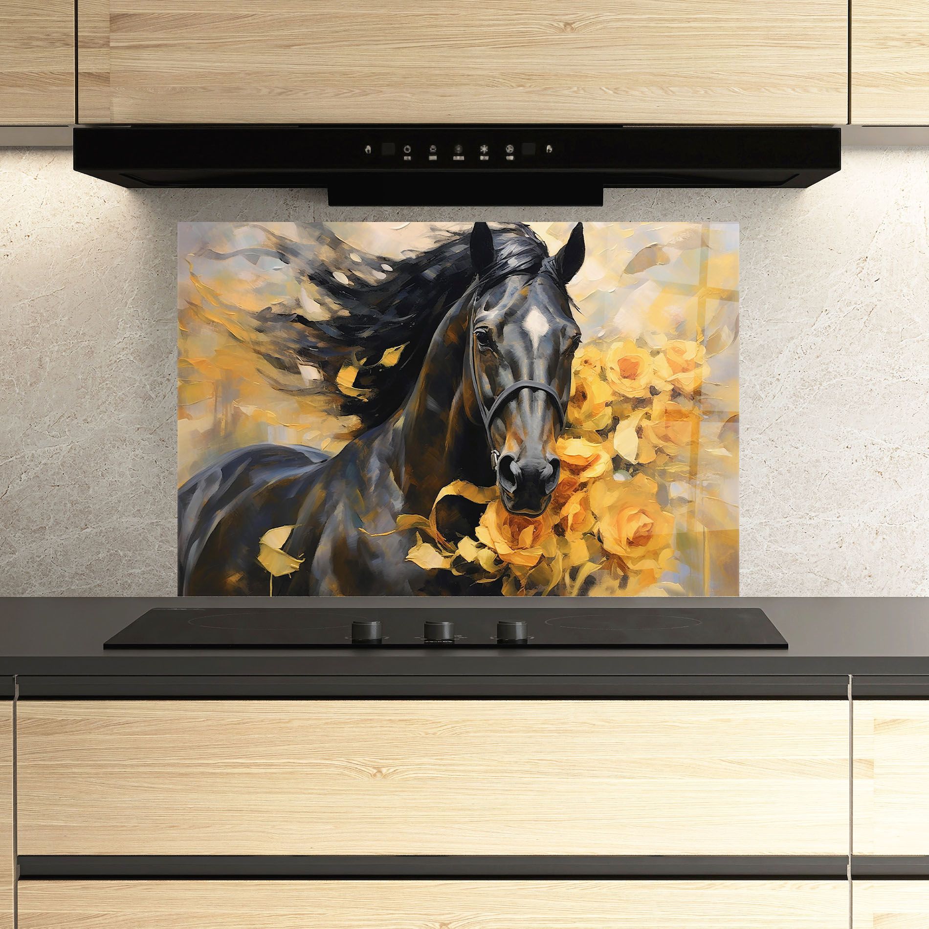 Yellow Roses Horse mockup 3