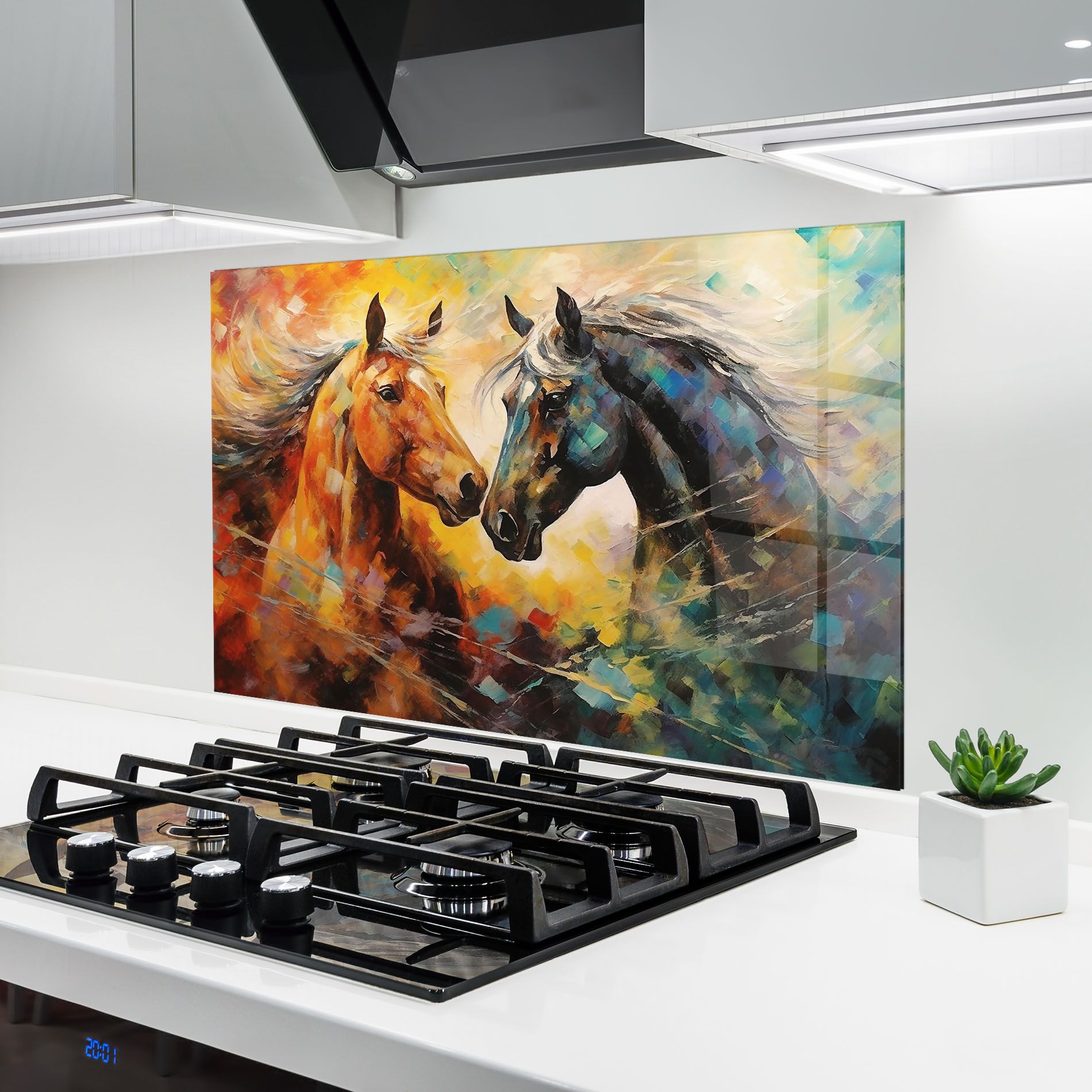 Brown Black Horses mockup 6