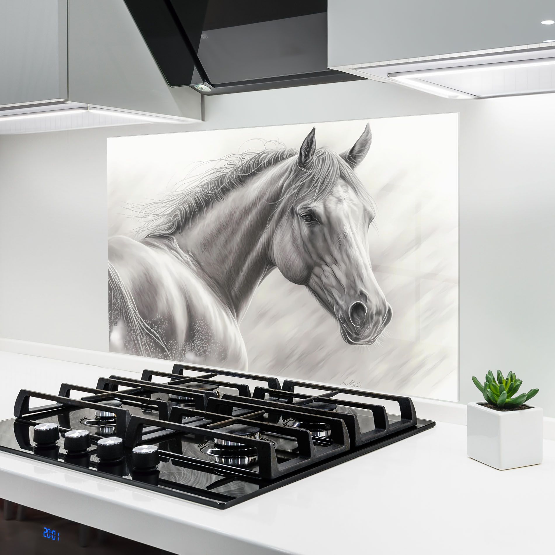 Pencil Horse Drawing mockup 6