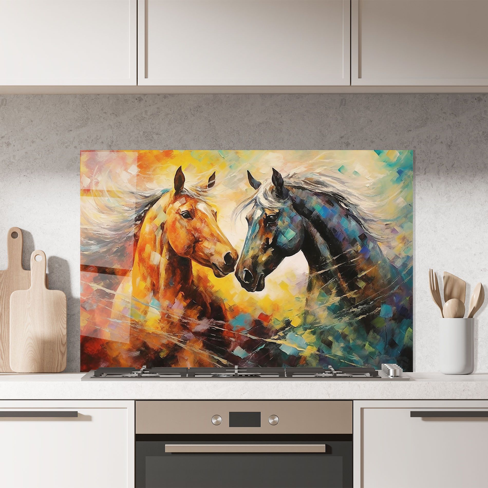 Brown Black Horses mockup 7