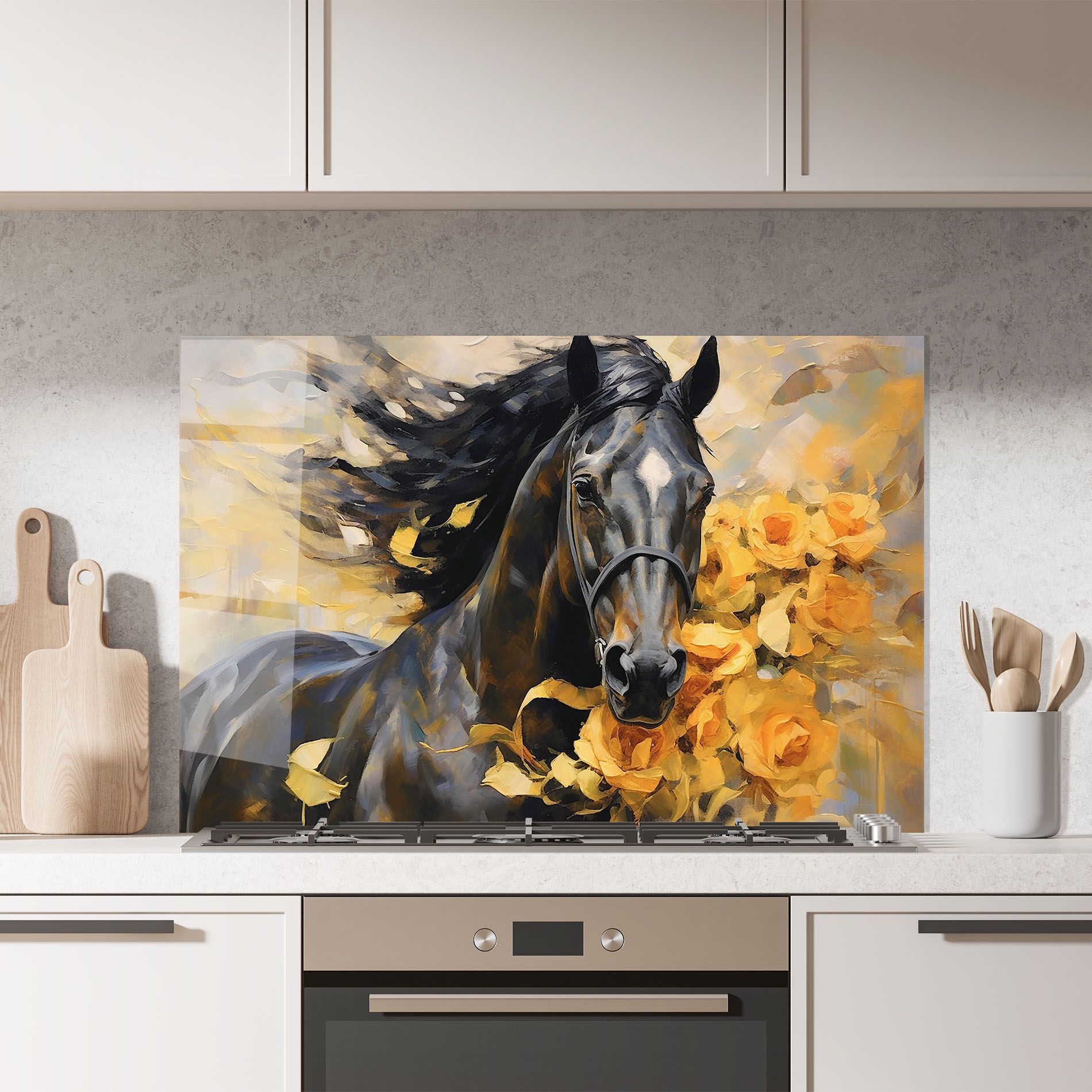 Yellow Roses Horse mockup 7
