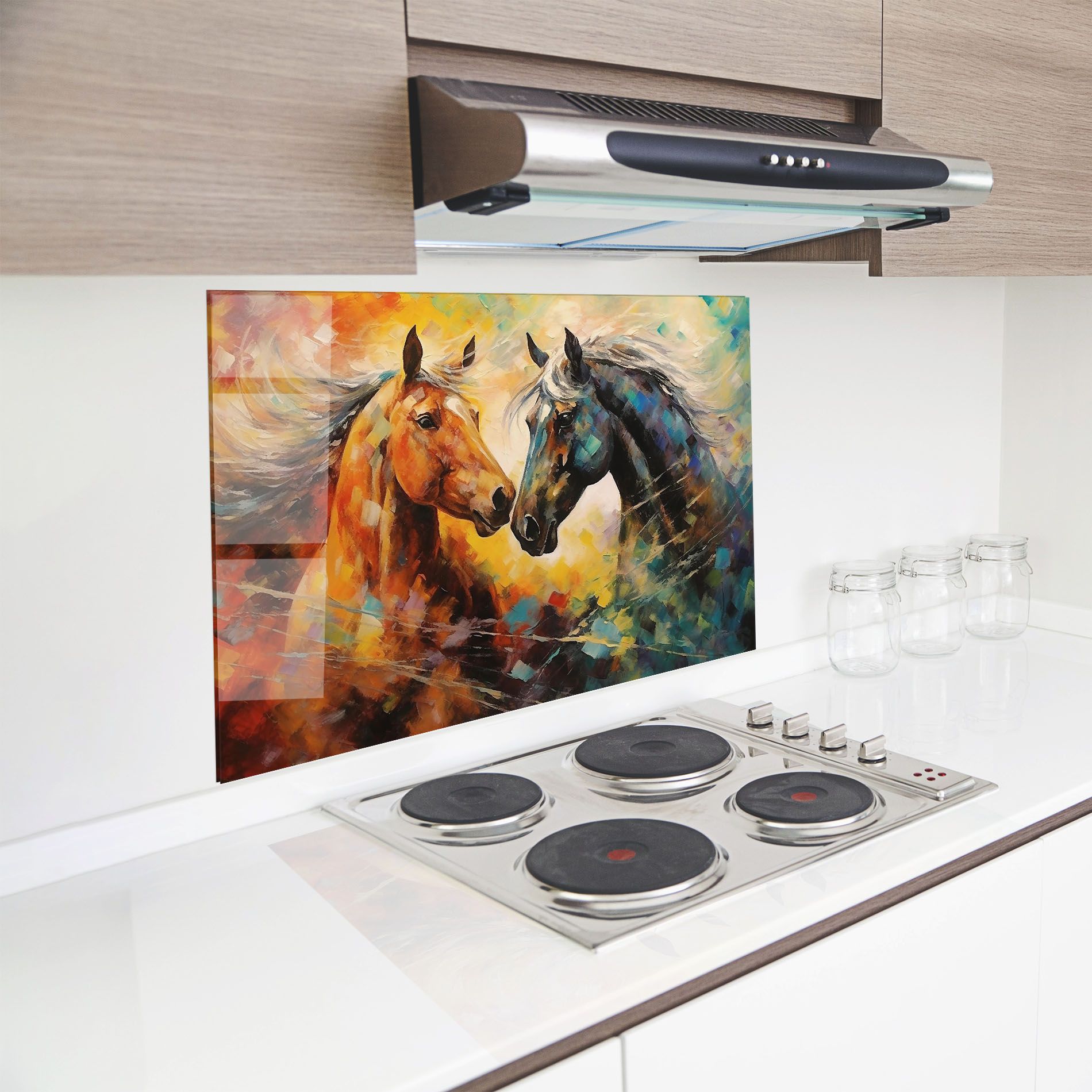 Brown Black Horses mockup 8