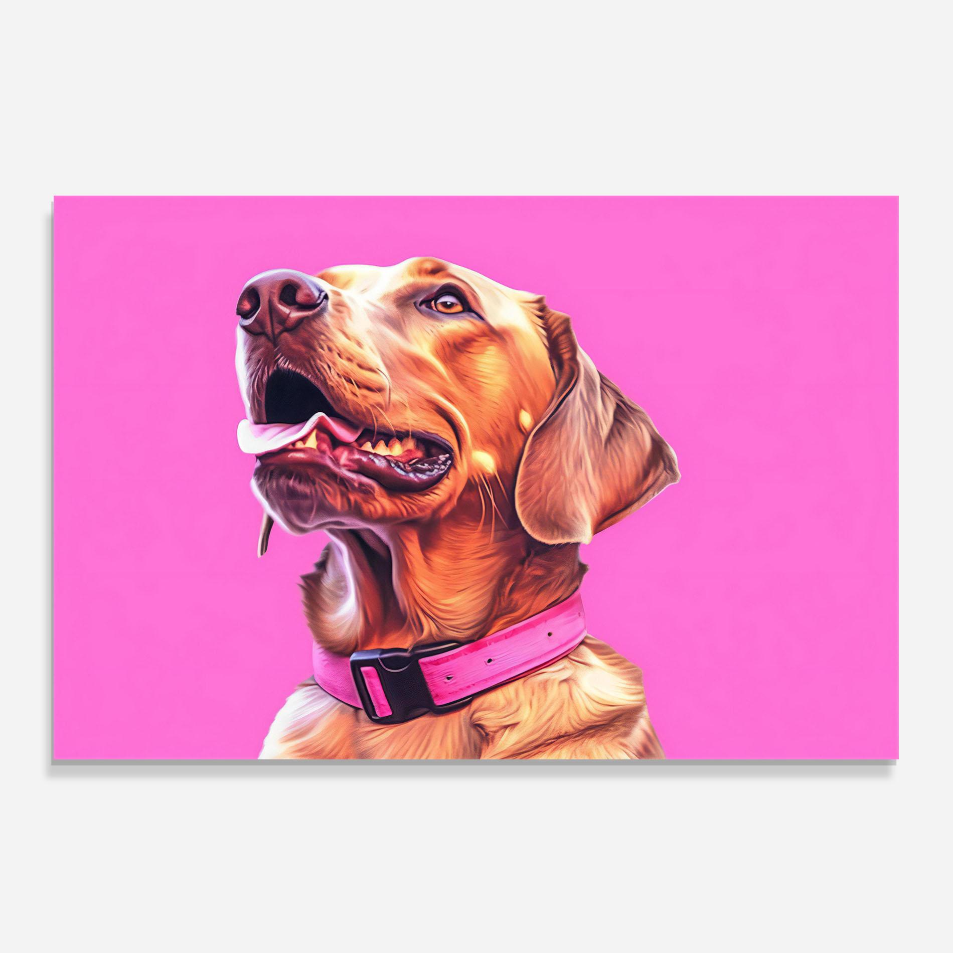 Konyhai üveg hátfal Cute Retriever Dog mockup 0