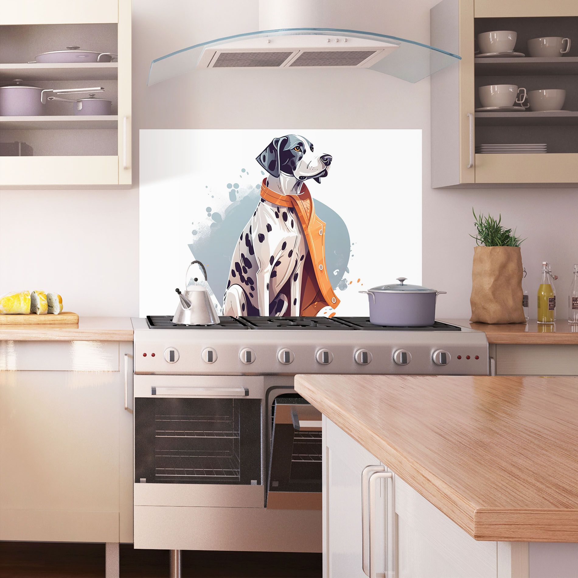 Orange Scarf Dalmatian mockup 1