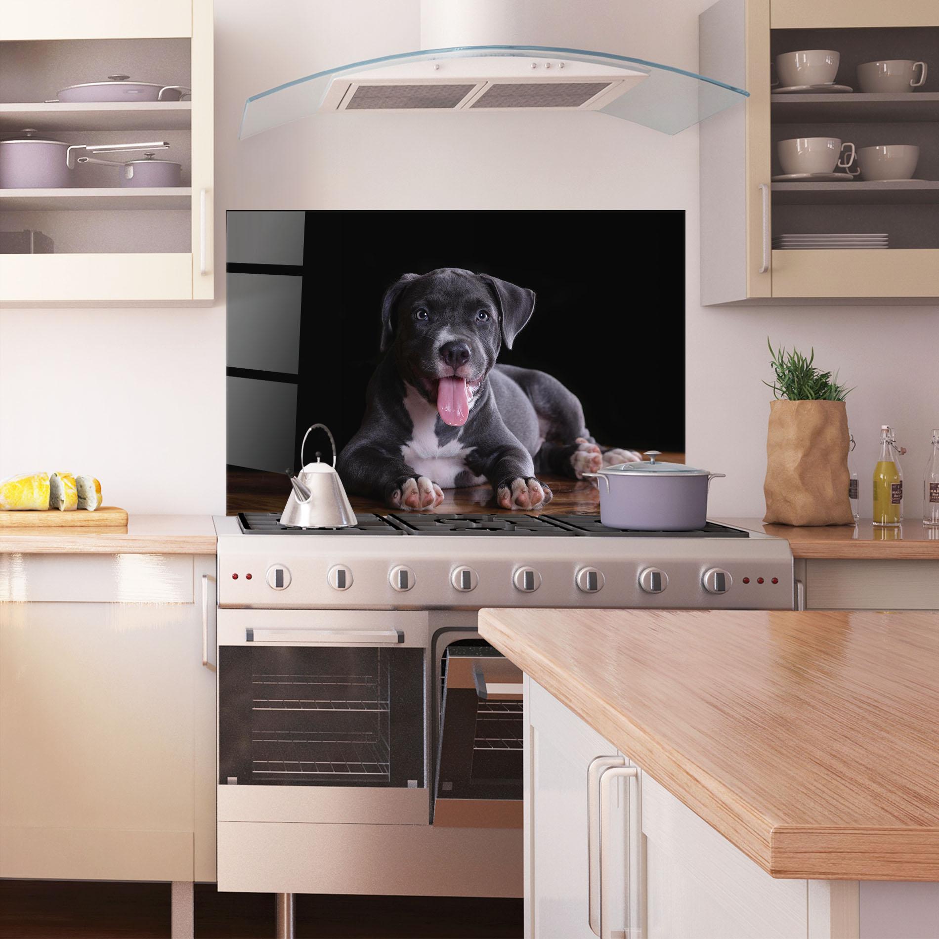 Konyhai üveg hátfal Terrier Puppy mockup 1
