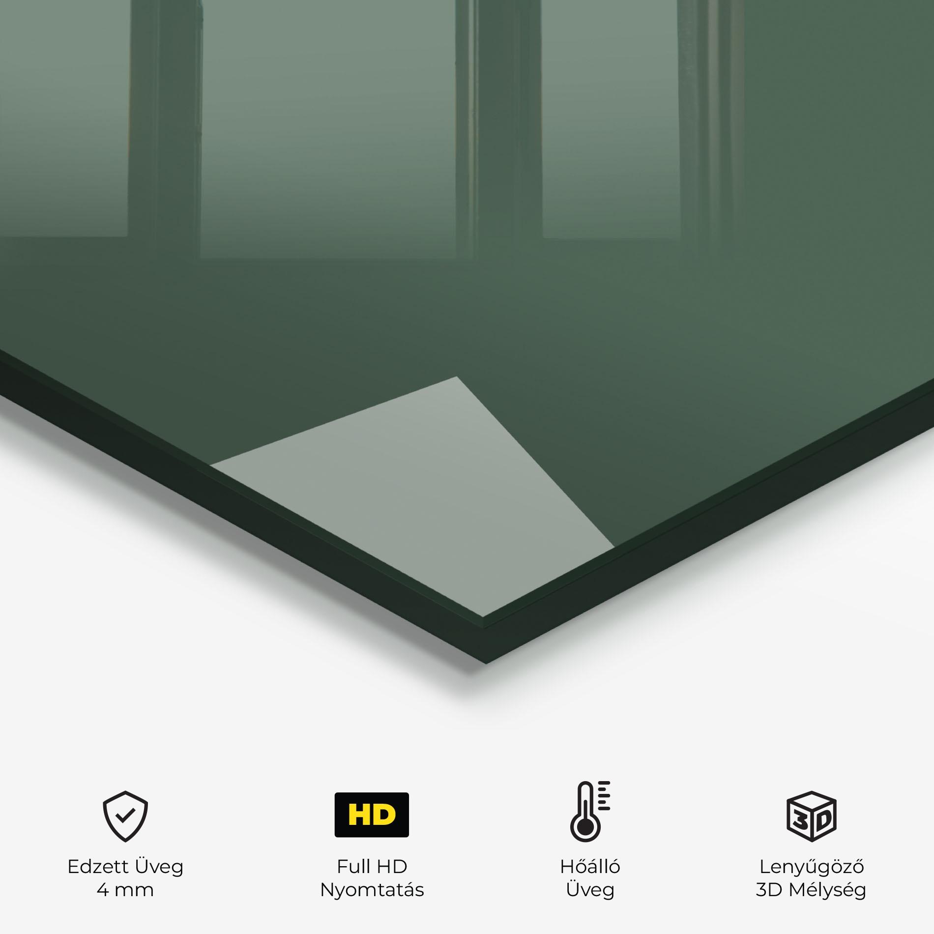 Konyhai üveg hátfal Cute Glasses Dog mockup 2