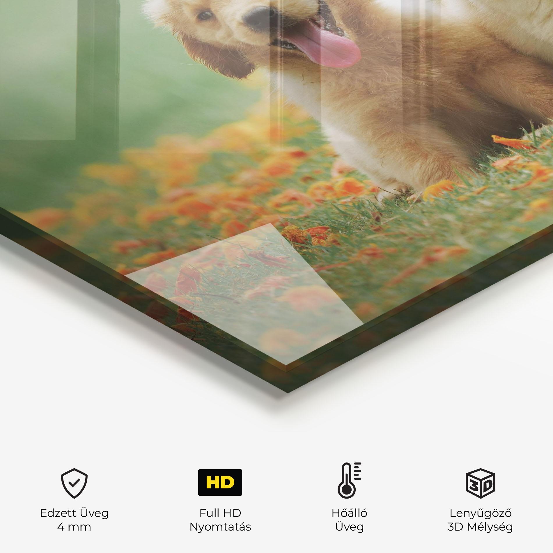 Konyhai üveg hátfal Happy Dogs mockup 2