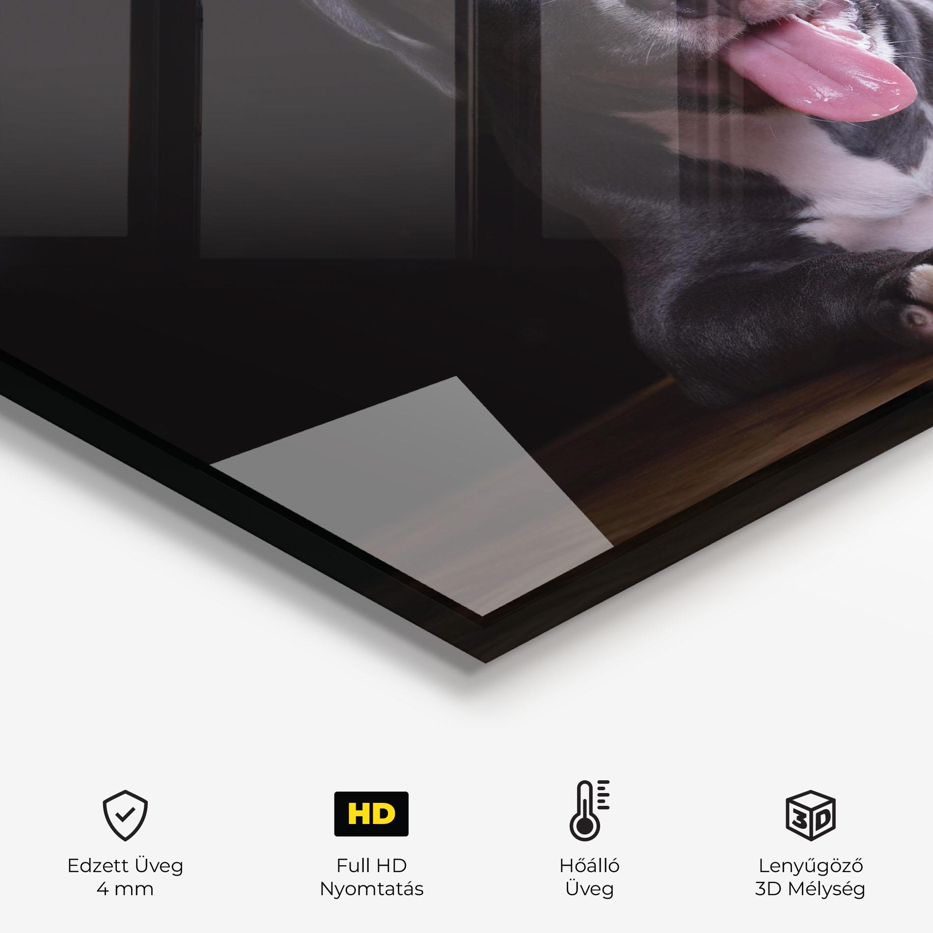 Konyhai üveg hátfal Terrier Puppy mockup 2