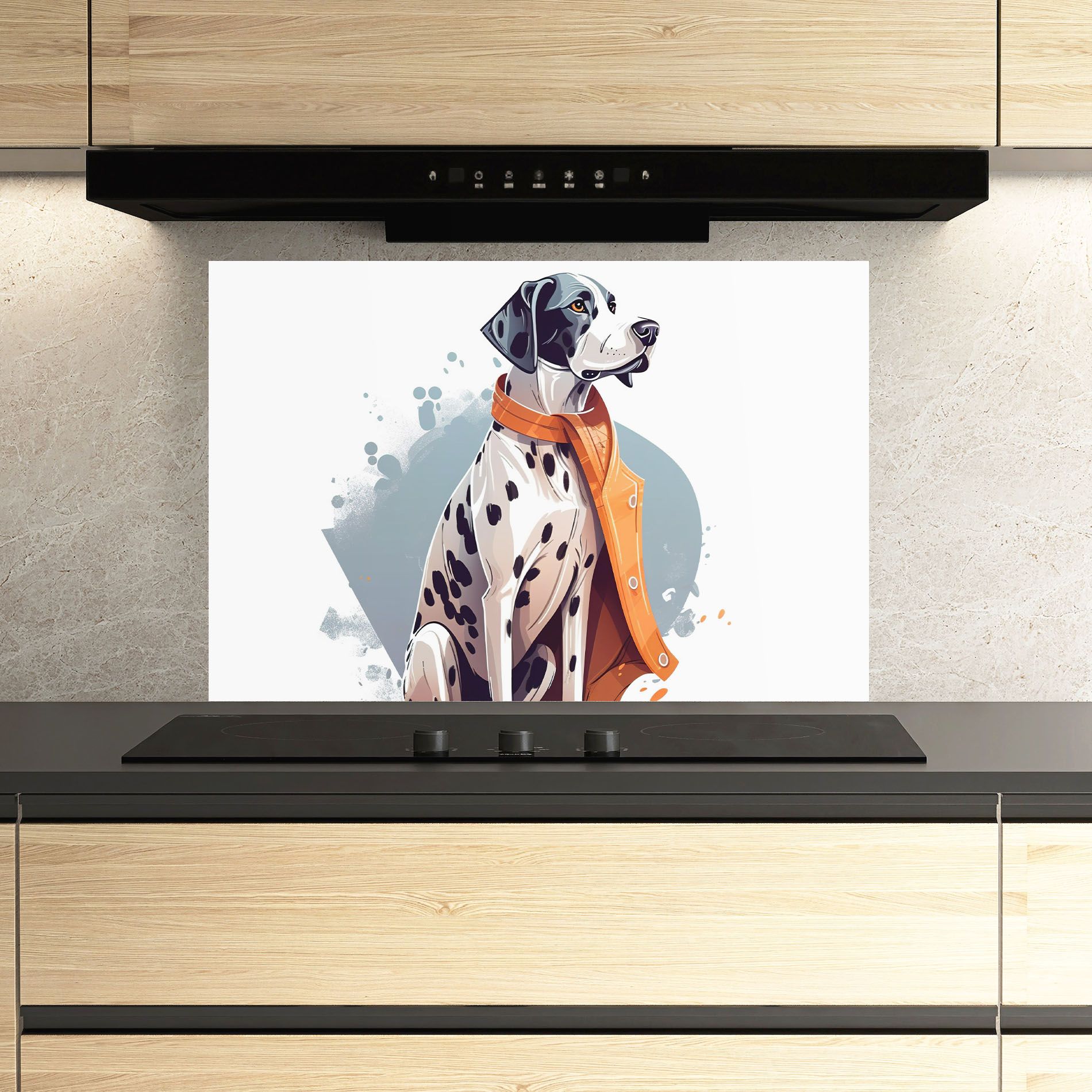 Orange Scarf Dalmatian mockup 3