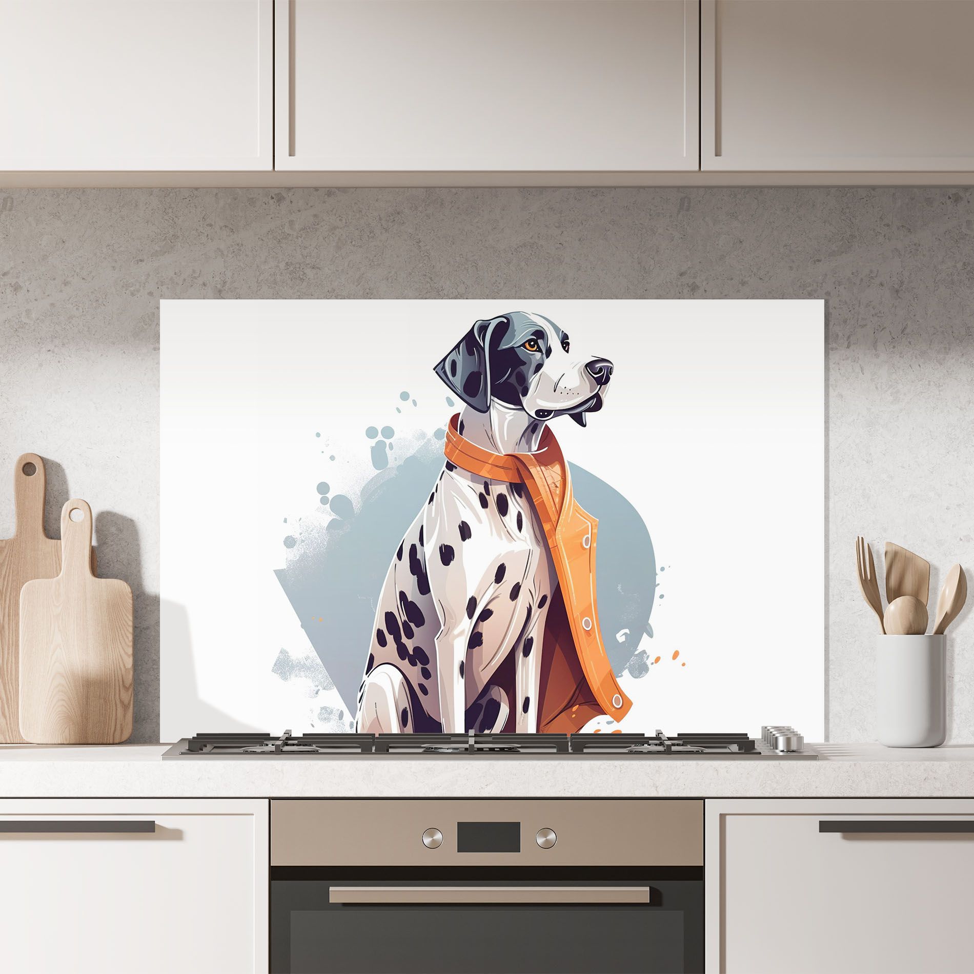 Orange Scarf Dalmatian mockup 7