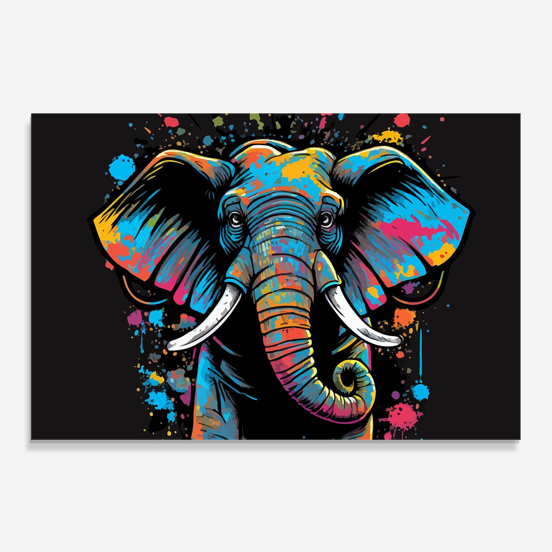 Colorful Grey Elephant mockup 0