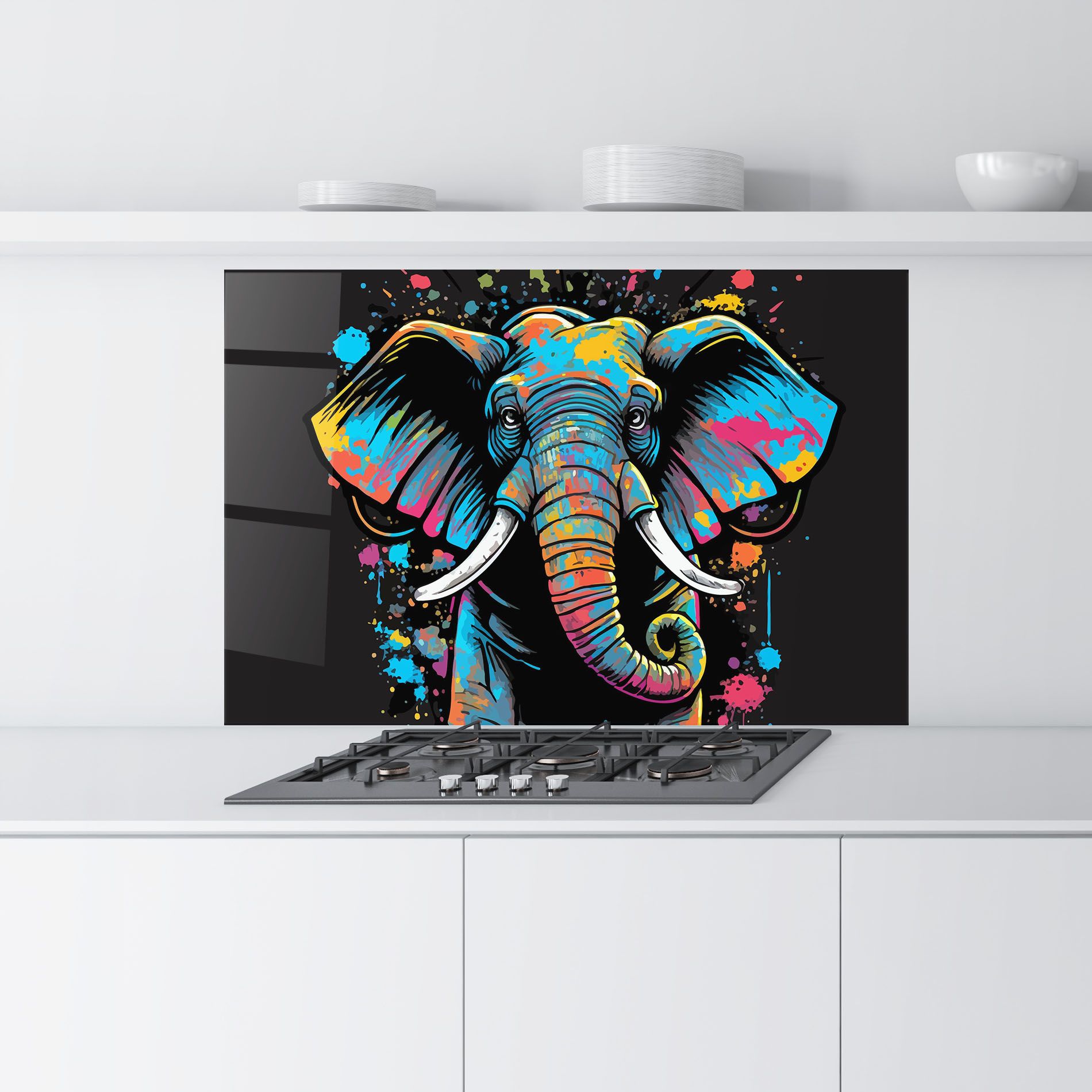 Colorful Grey Elephant mockup 9