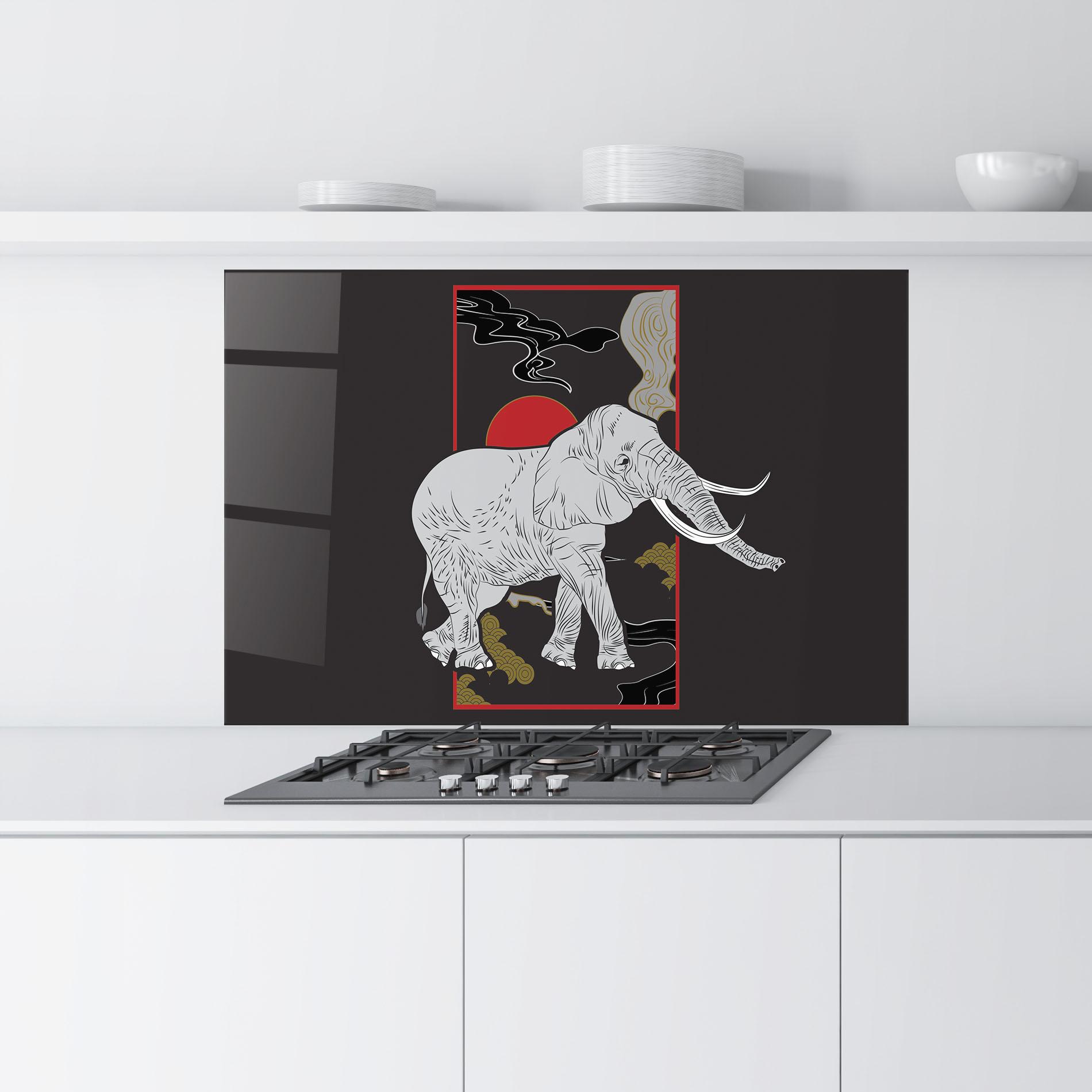 Konyhai üveg hátfal Elephant Asia mockup 9
