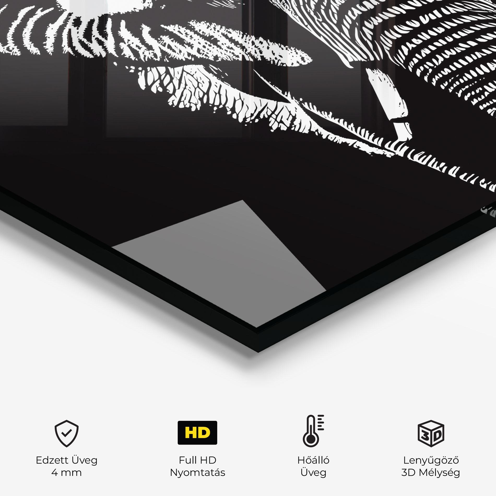 Konyhai üveg hátfal Elephant Drawing mockup 2