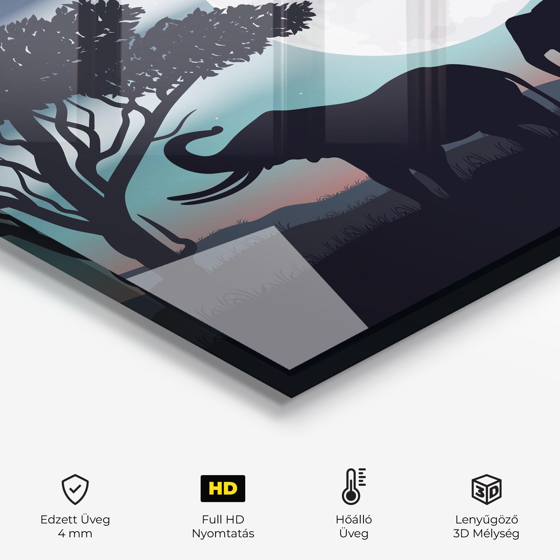 Konyhai üveg hátfal Moon Elephant mockup 2